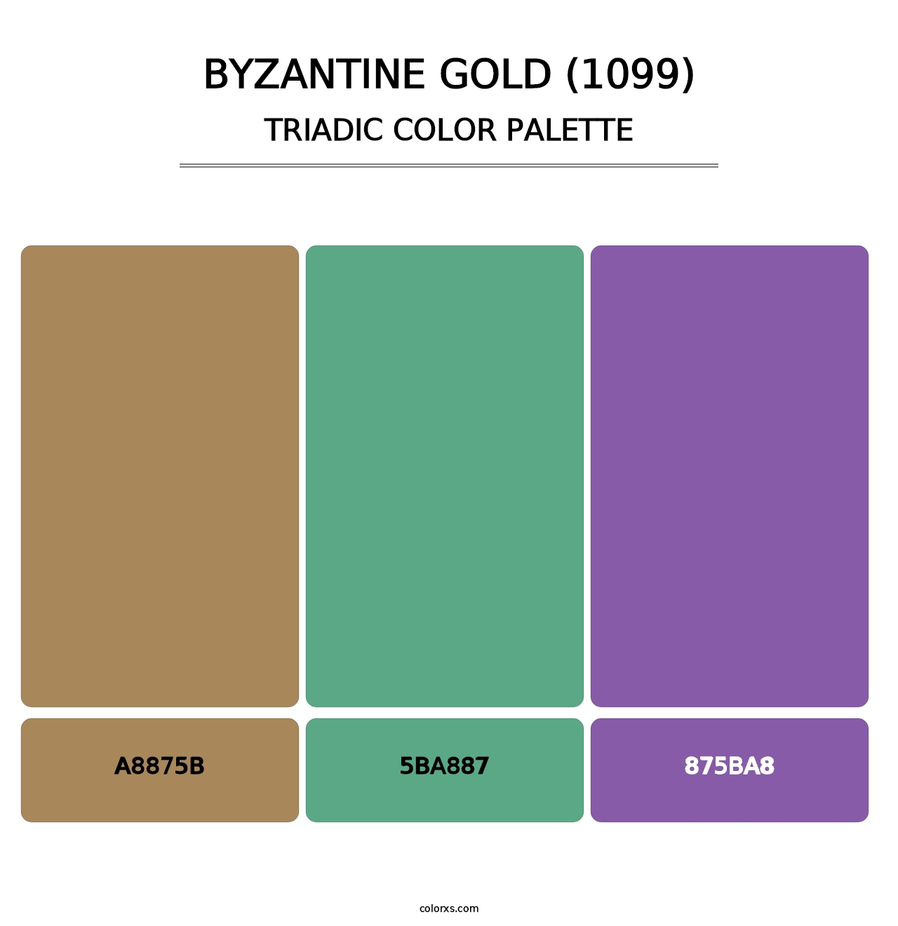 Byzantine Gold (1099) - Triadic Color Palette