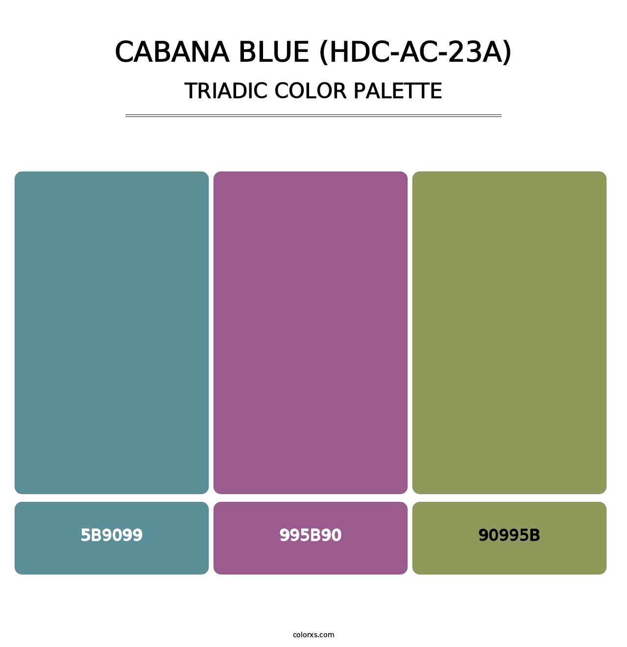 Cabana Blue (HDC-AC-23A) - Triadic Color Palette