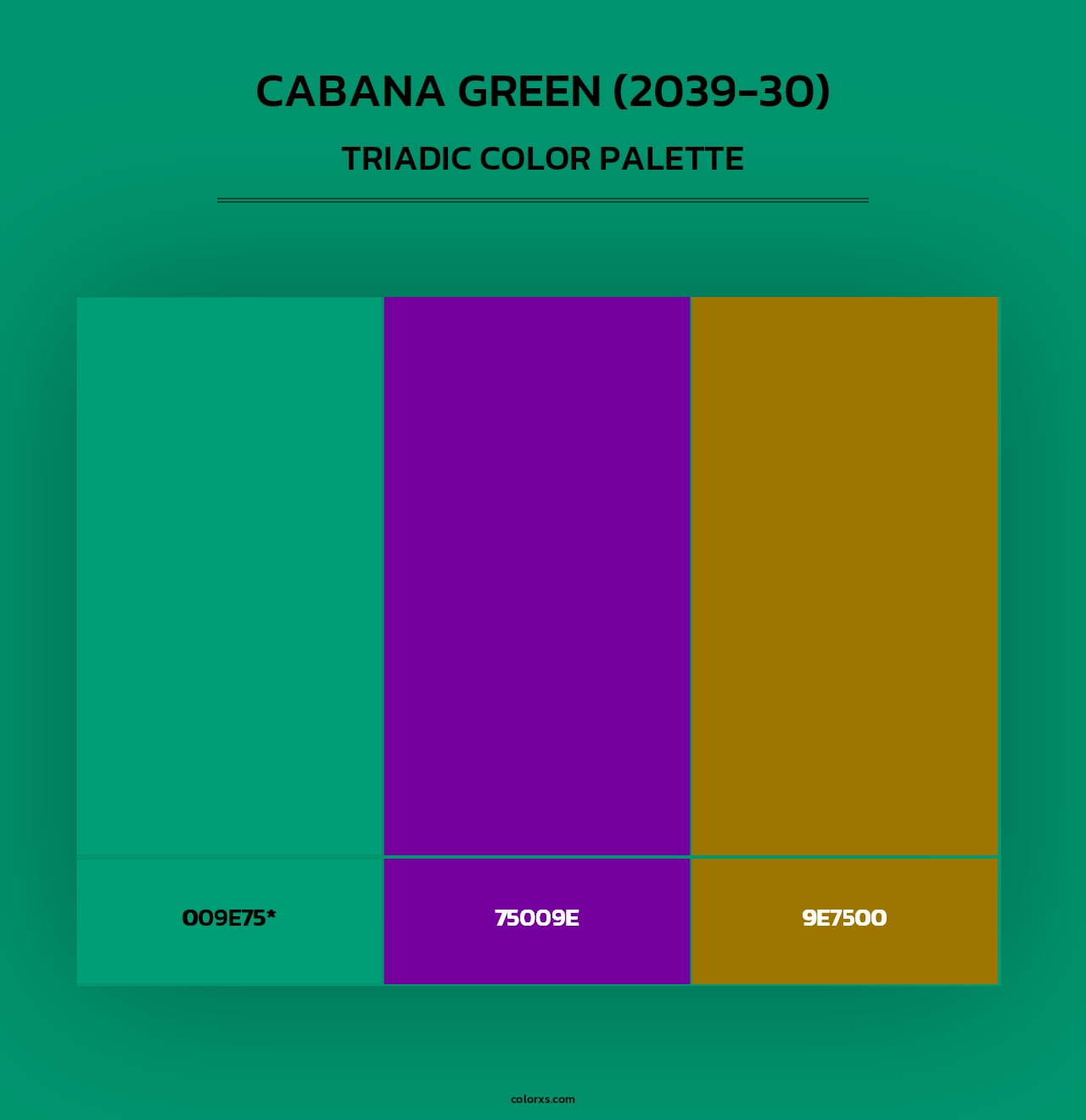 Cabana Green (2039-30) - Triadic Color Palette