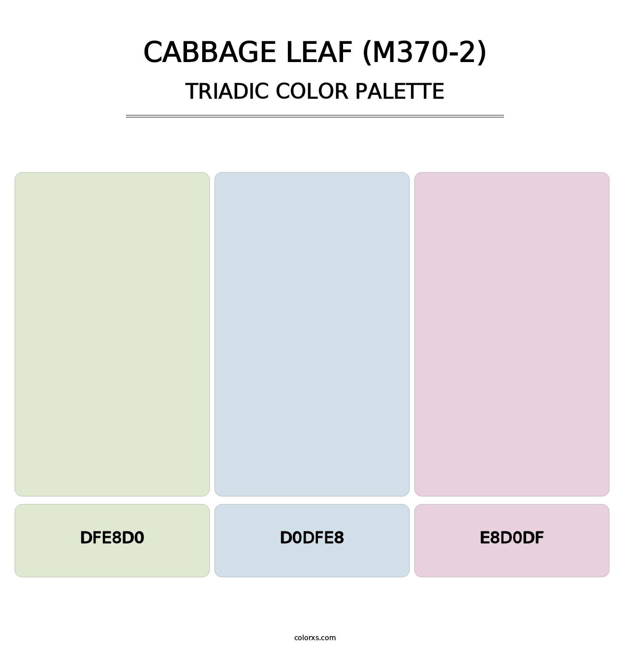 Cabbage Leaf (M370-2) - Triadic Color Palette