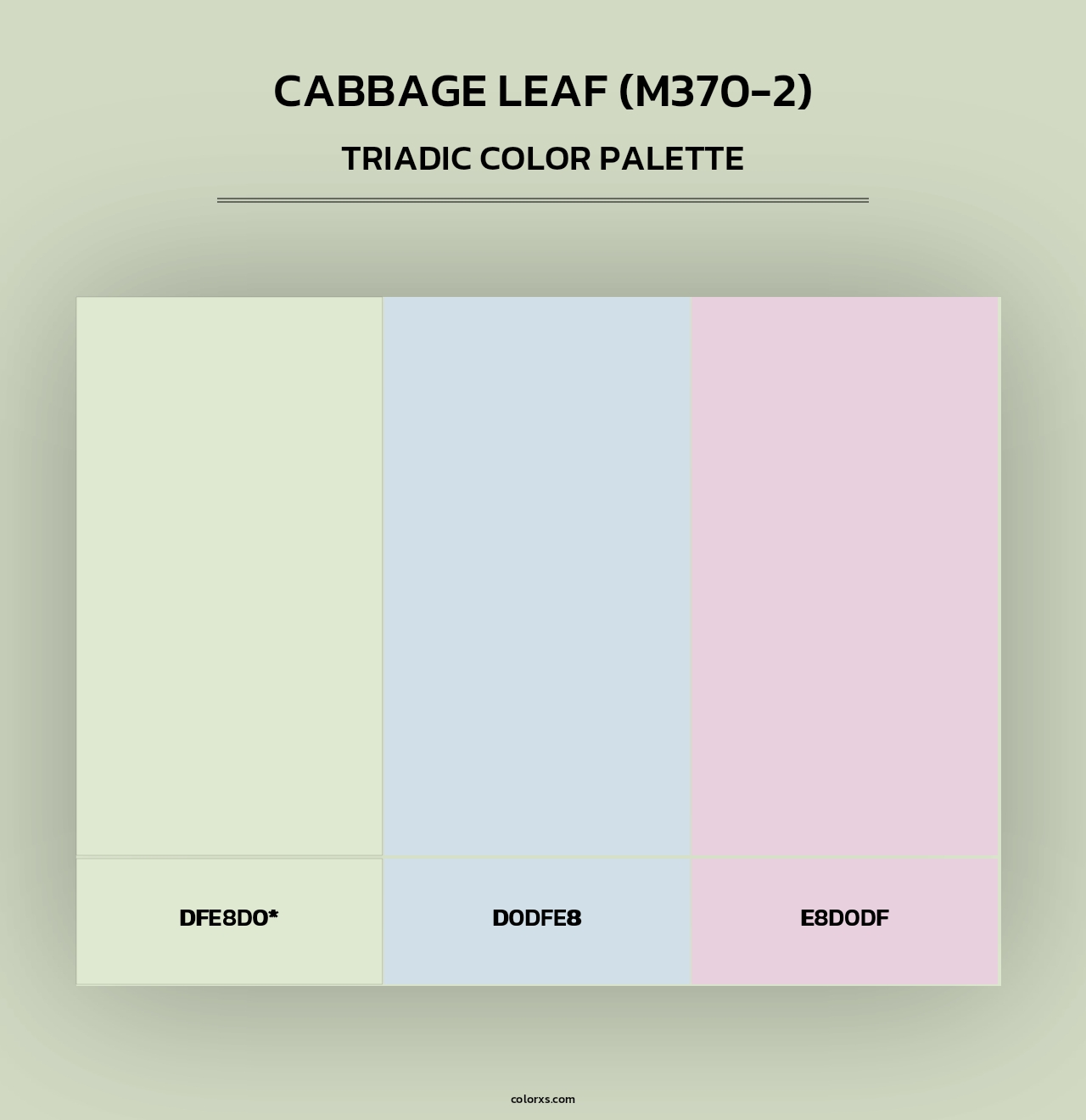 Cabbage Leaf (M370-2) - Triadic Color Palette
