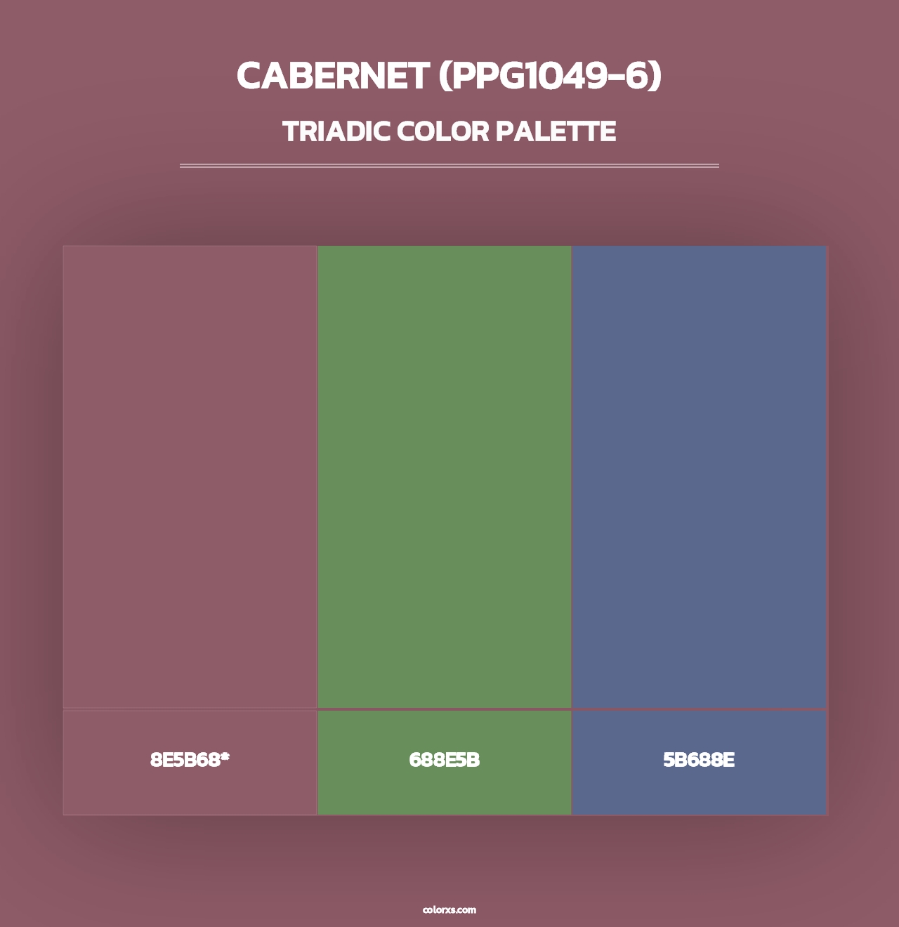 Cabernet (PPG1049-6) - Triadic Color Palette
