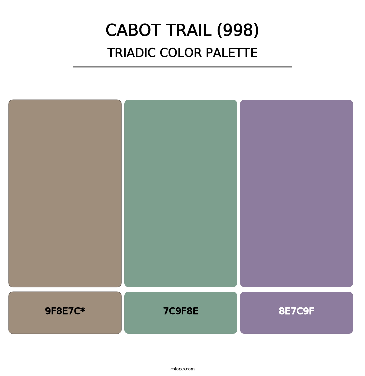 Cabot Trail (998) - Triadic Color Palette