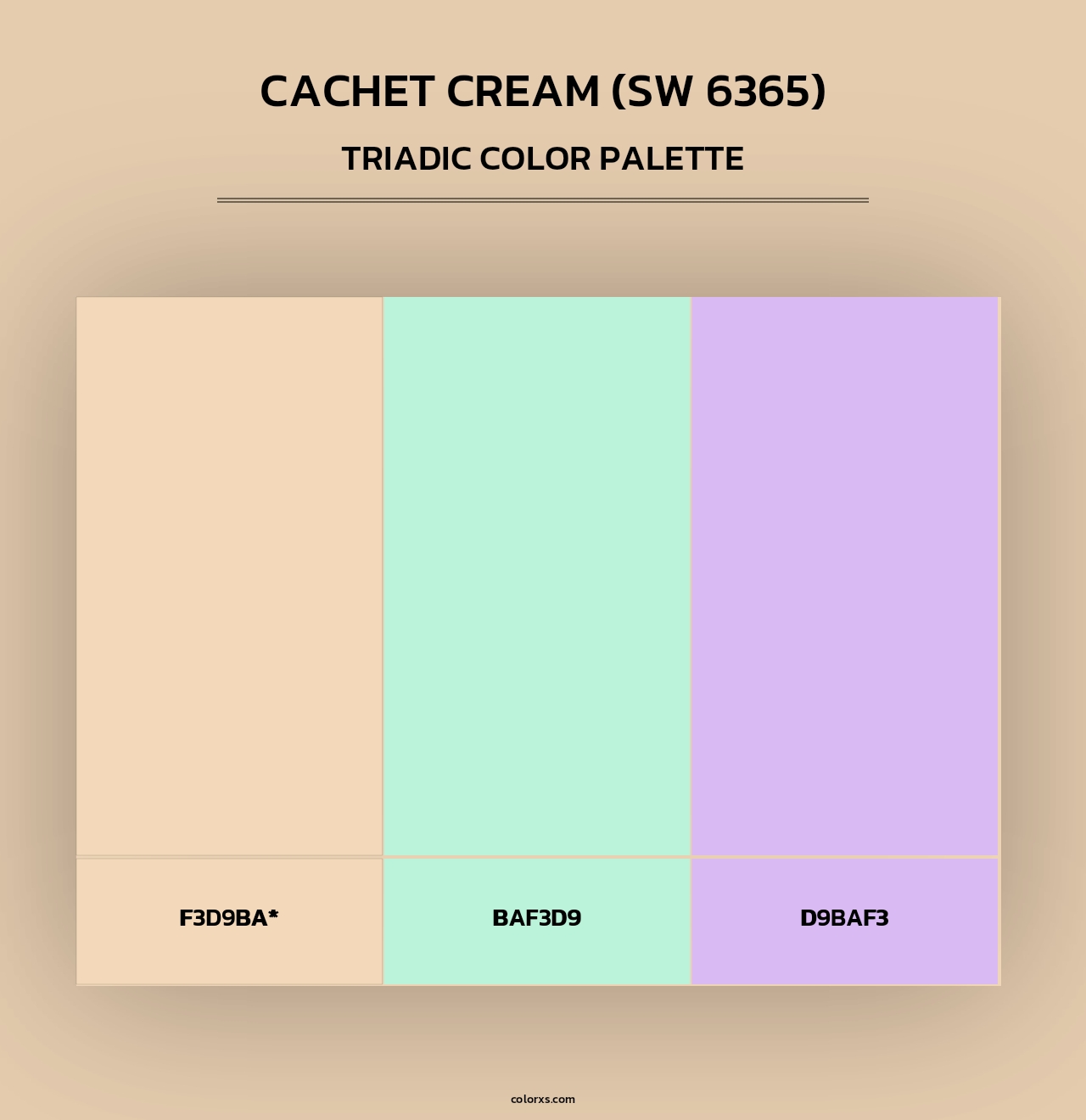 Cachet Cream (SW 6365) - Triadic Color Palette