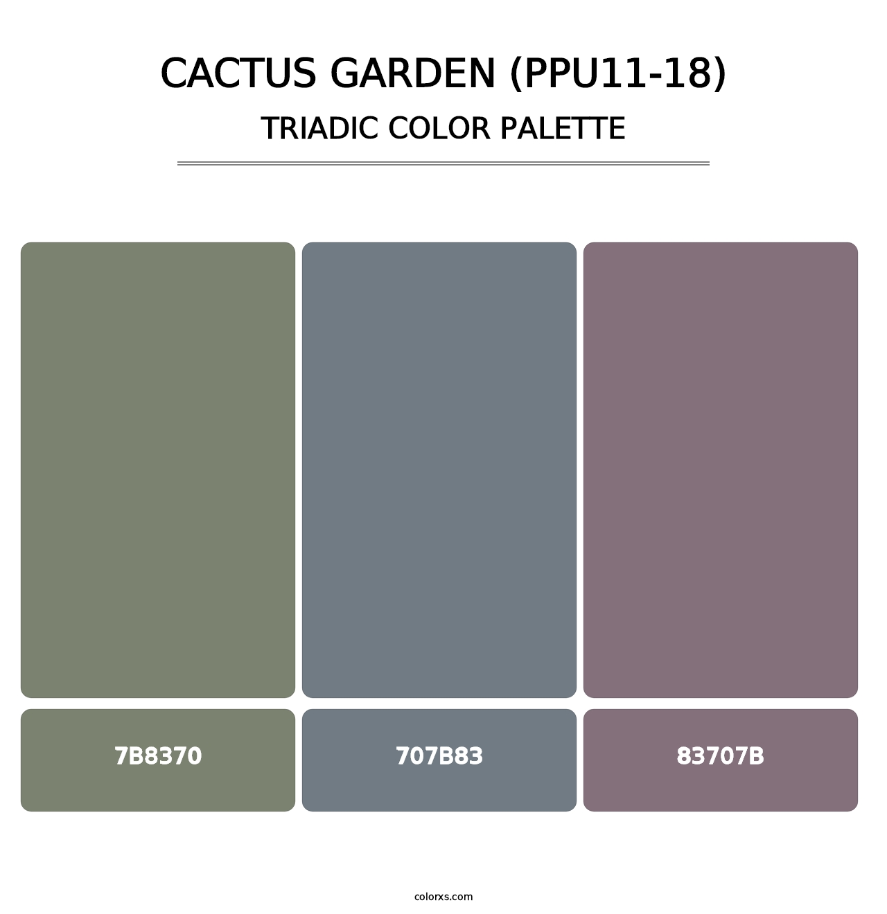 Cactus Garden (PPU11-18) - Triadic Color Palette