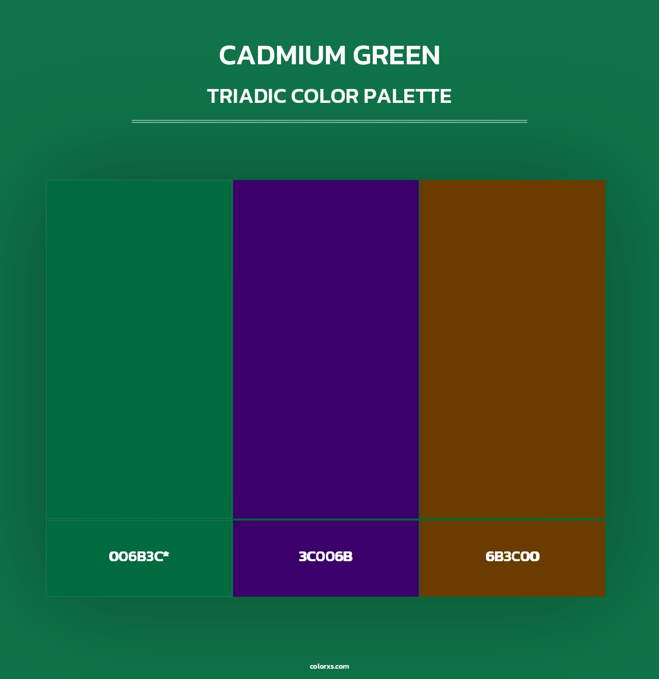 Cadmium Green - Triadic Color Palette