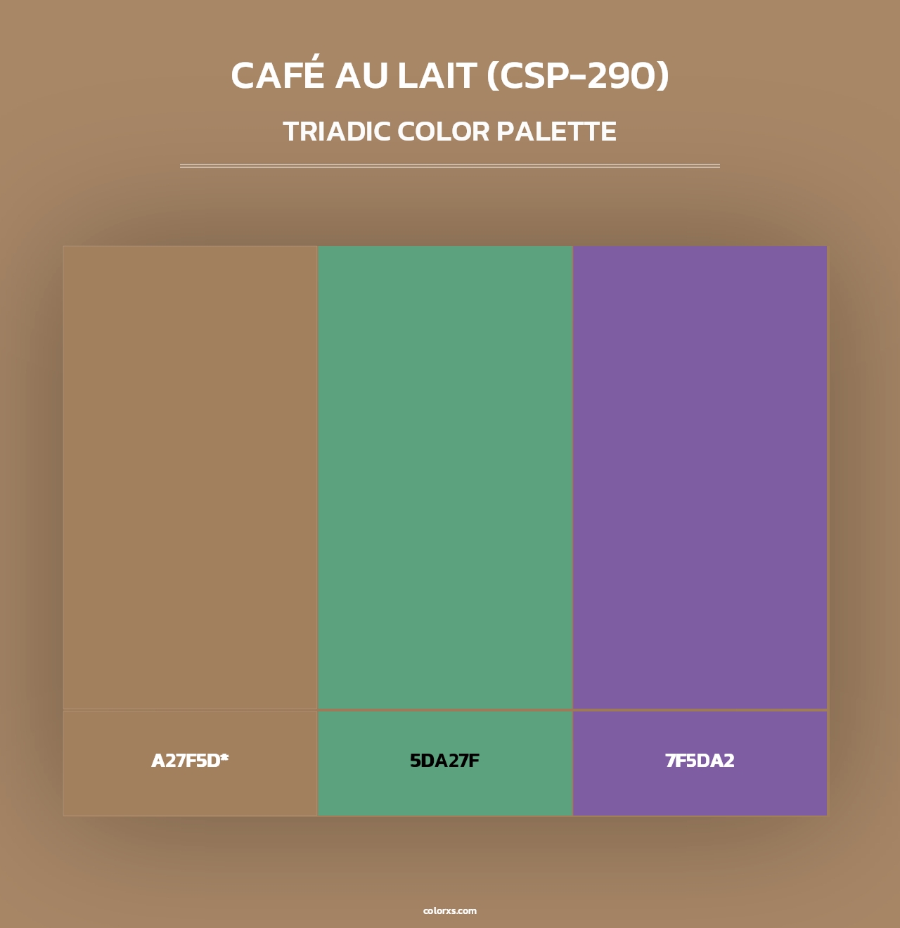 Café au Lait (CSP-290) - Triadic Color Palette