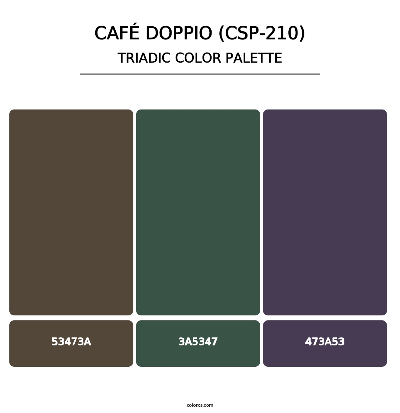 Café Doppio (CSP-210) - Triadic Color Palette
