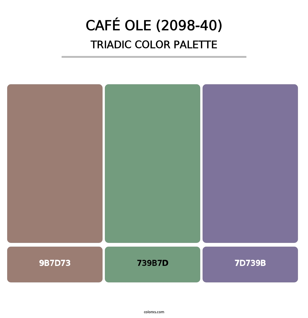 Café Ole (2098-40) - Triadic Color Palette