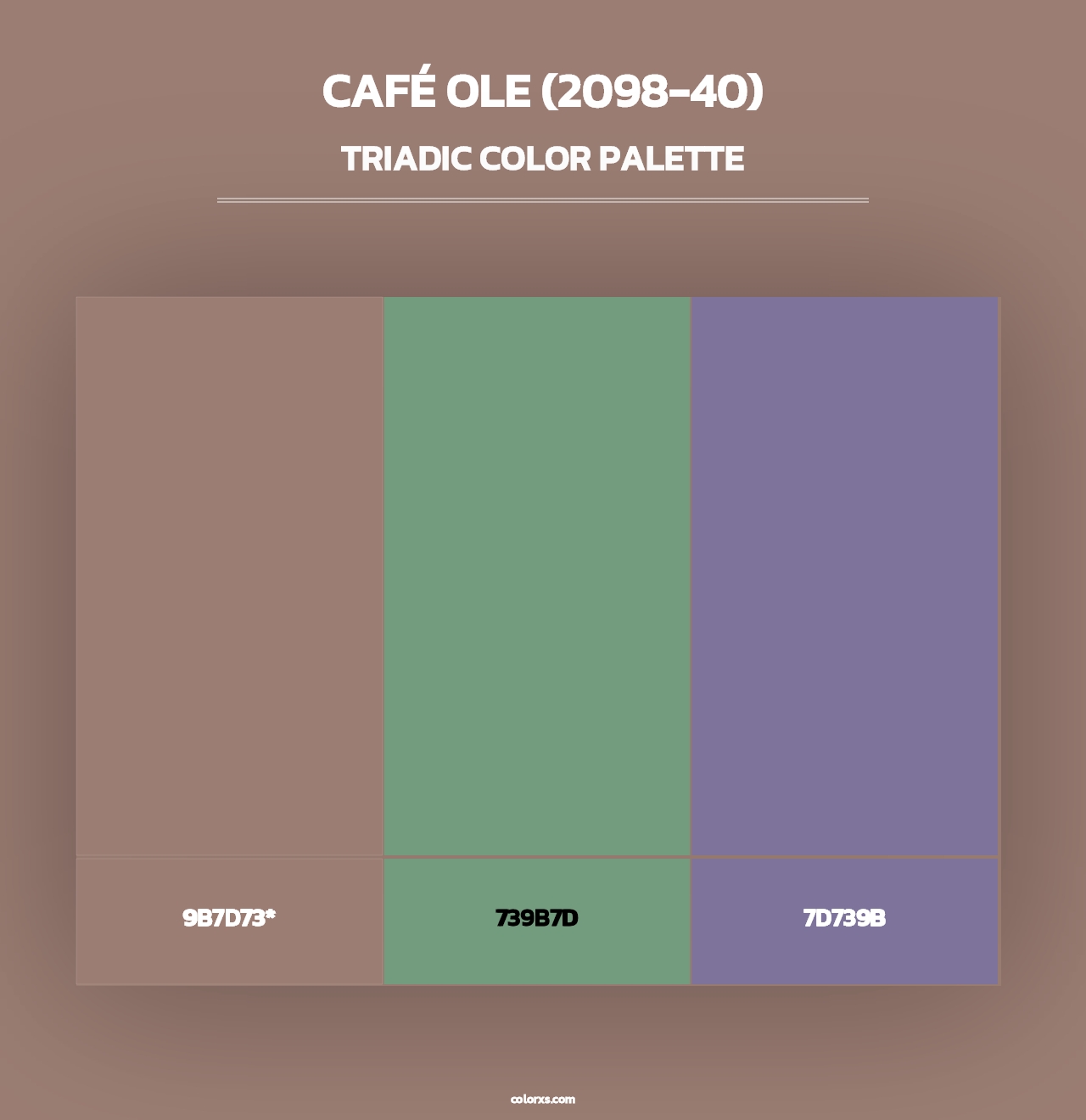 Café Ole (2098-40) - Triadic Color Palette