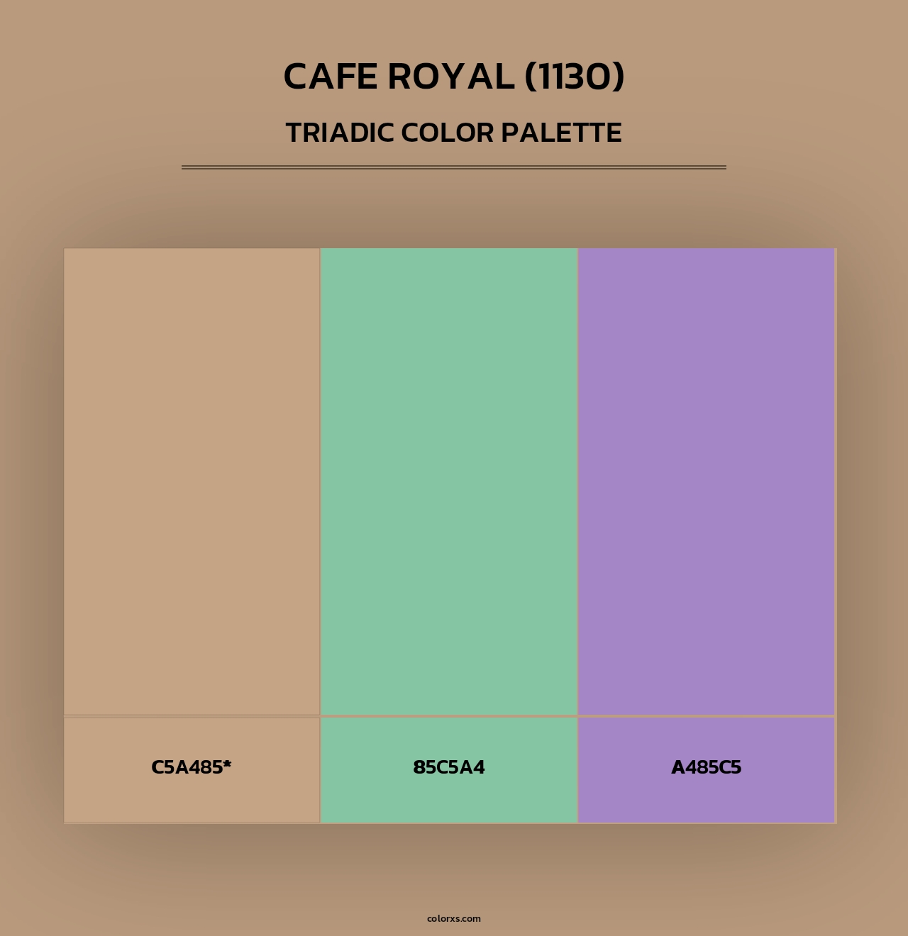 Cafe Royal (1130) - Triadic Color Palette