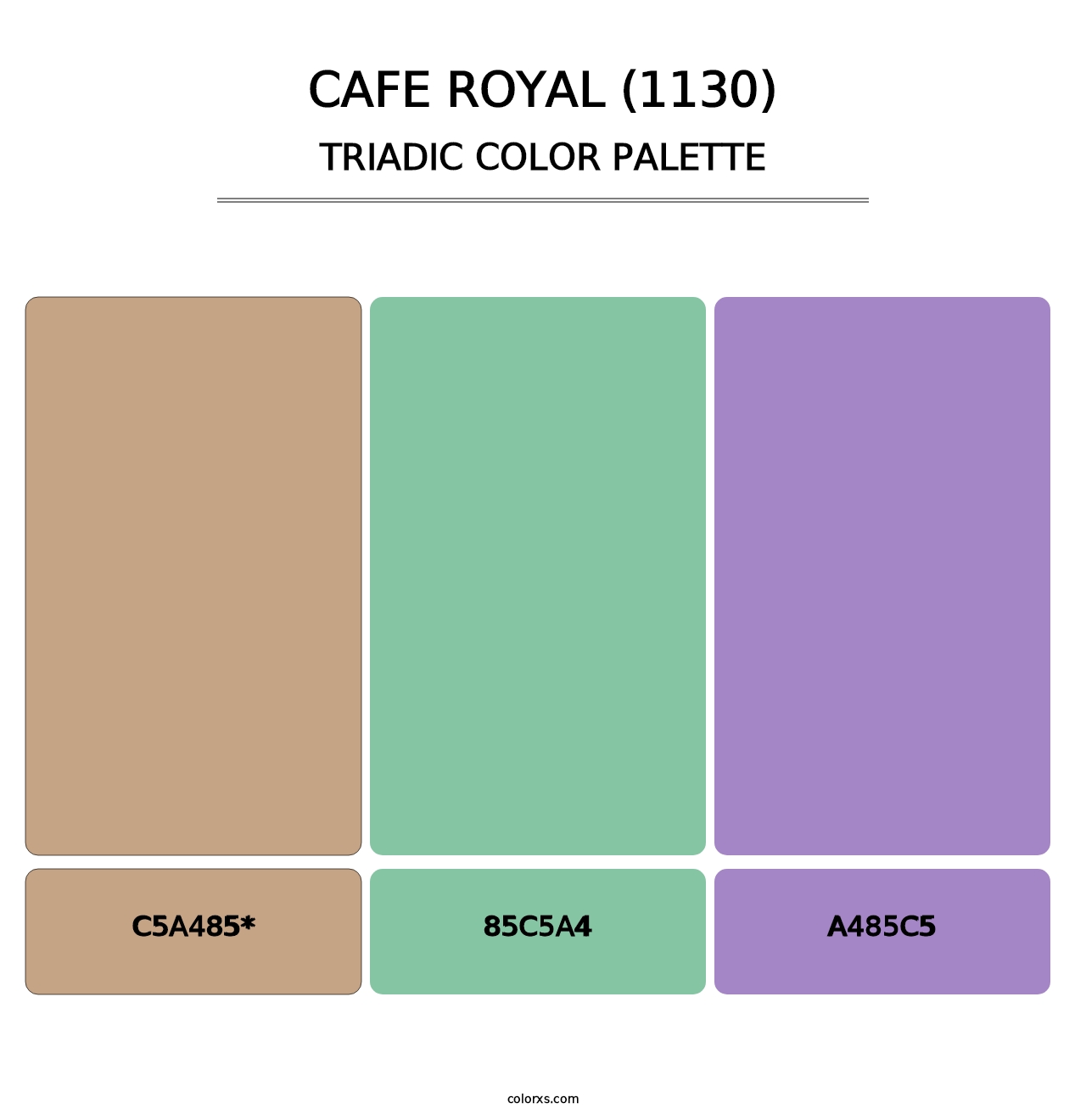 Cafe Royal (1130) - Triadic Color Palette