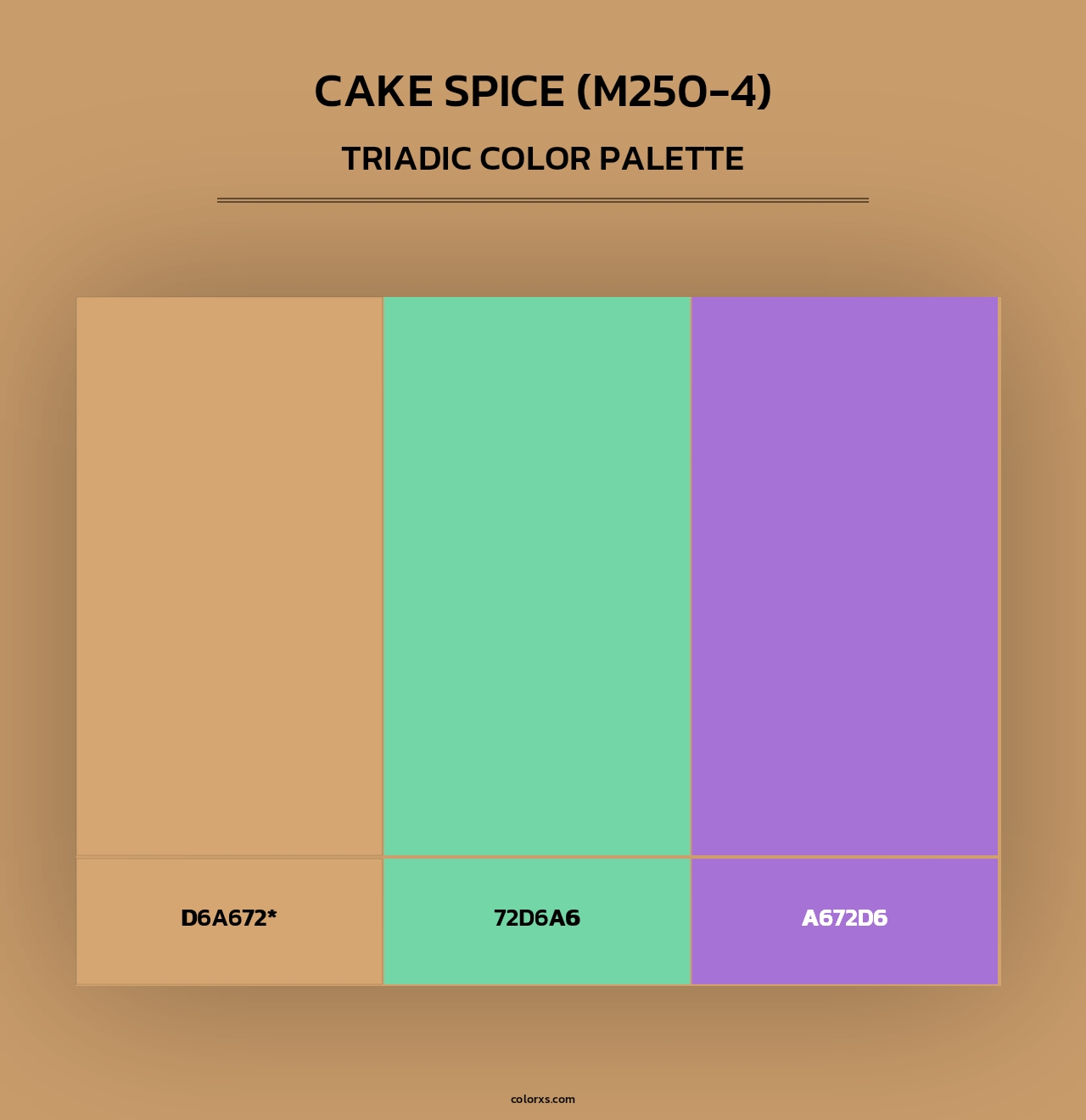 Cake Spice (M250-4) - Triadic Color Palette
