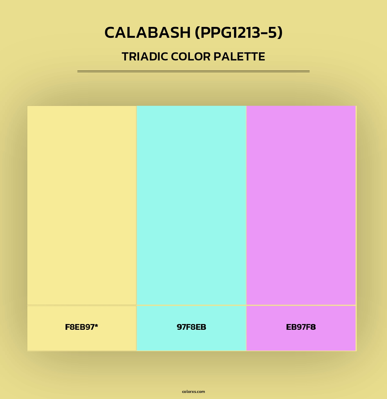 Calabash (PPG1213-5) - Triadic Color Palette