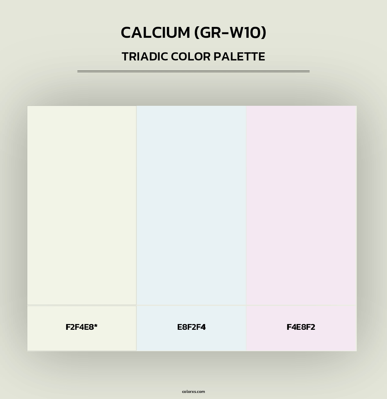 Calcium (GR-W10) - Triadic Color Palette