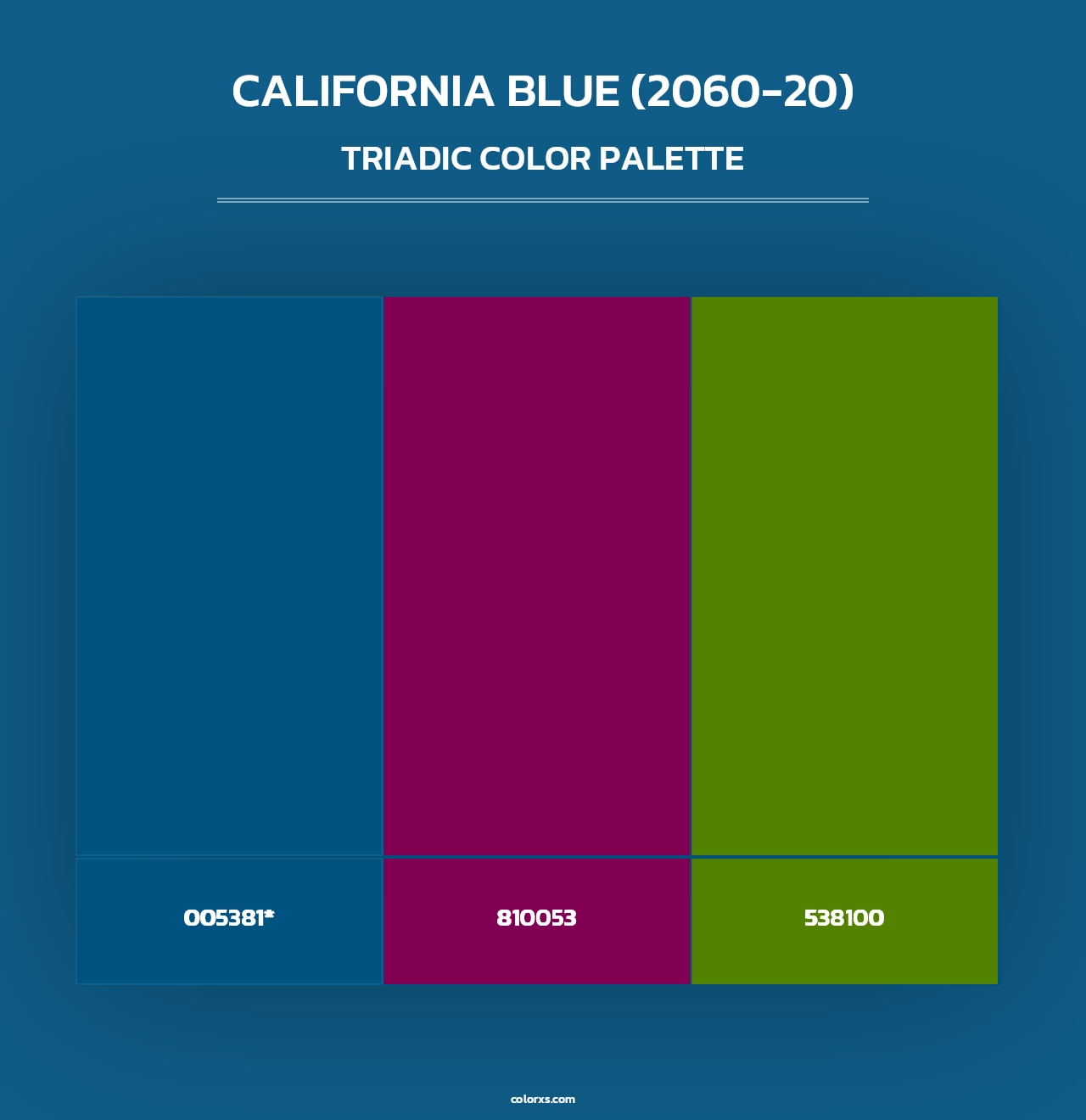California Blue (2060-20) - Triadic Color Palette