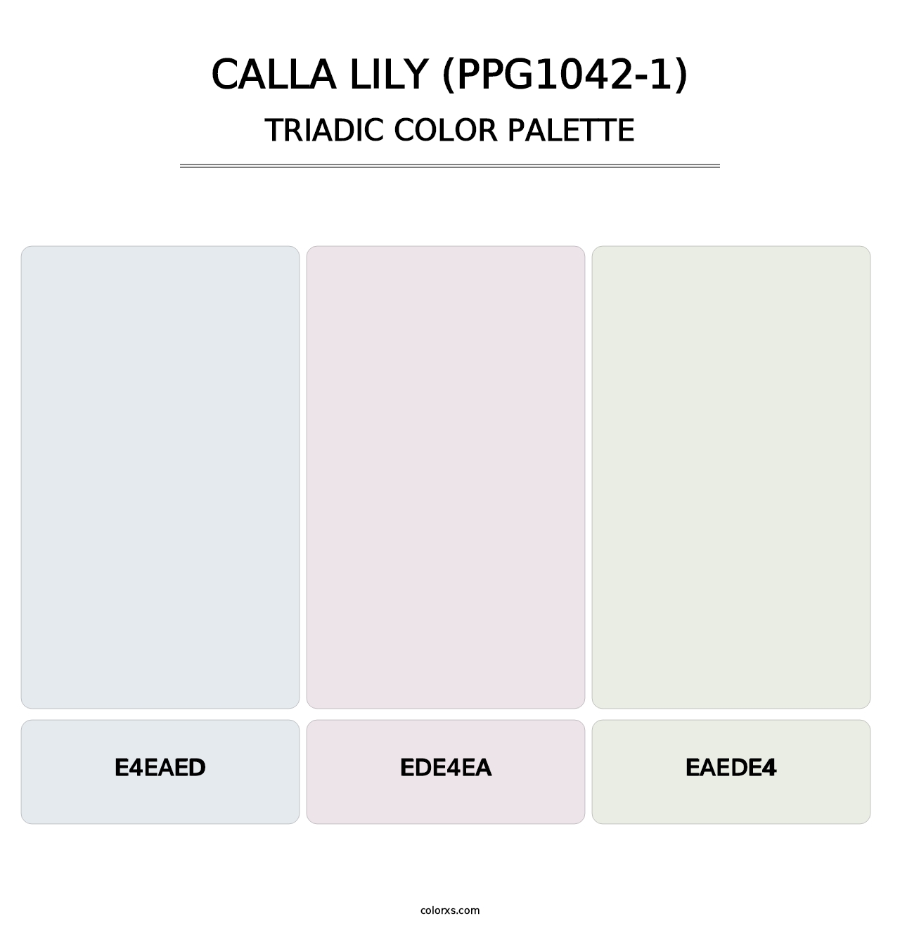 Calla Lily (PPG1042-1) - Triadic Color Palette