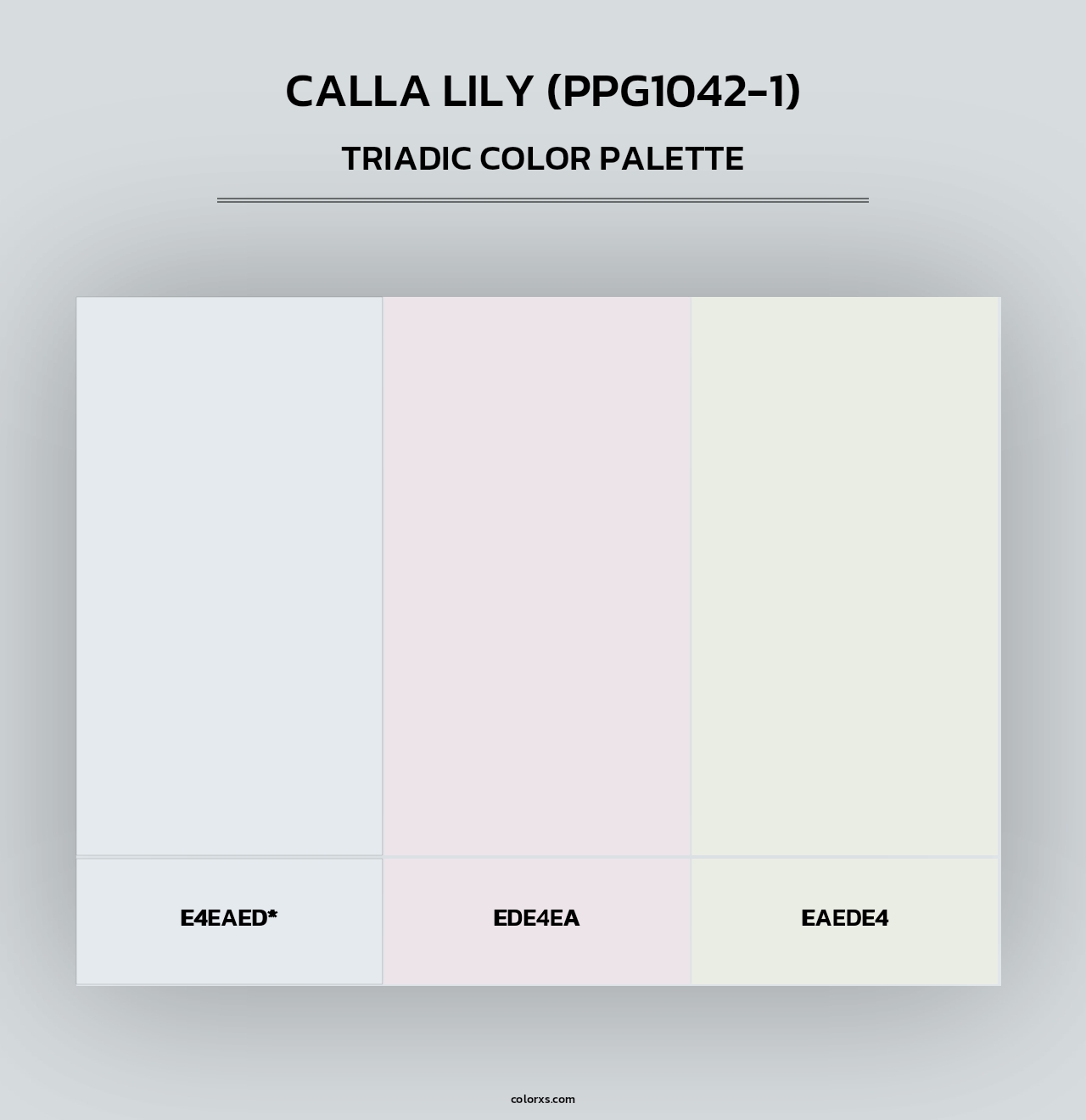Calla Lily (PPG1042-1) - Triadic Color Palette