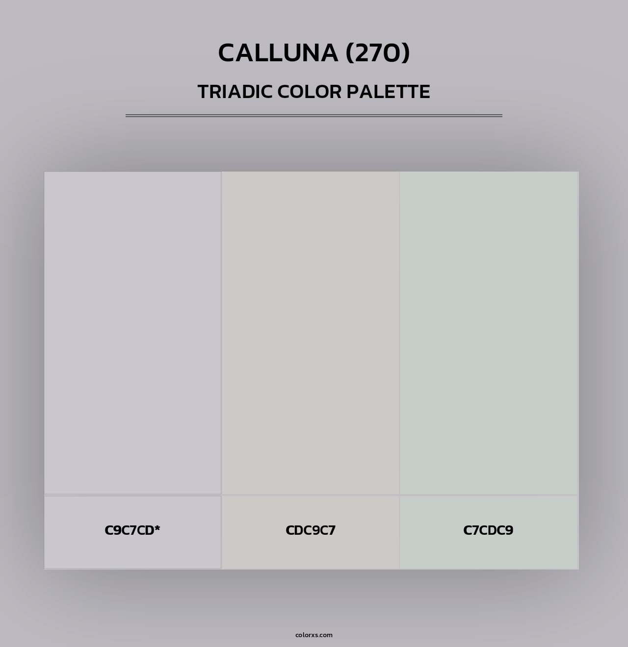 Calluna (270) - Triadic Color Palette