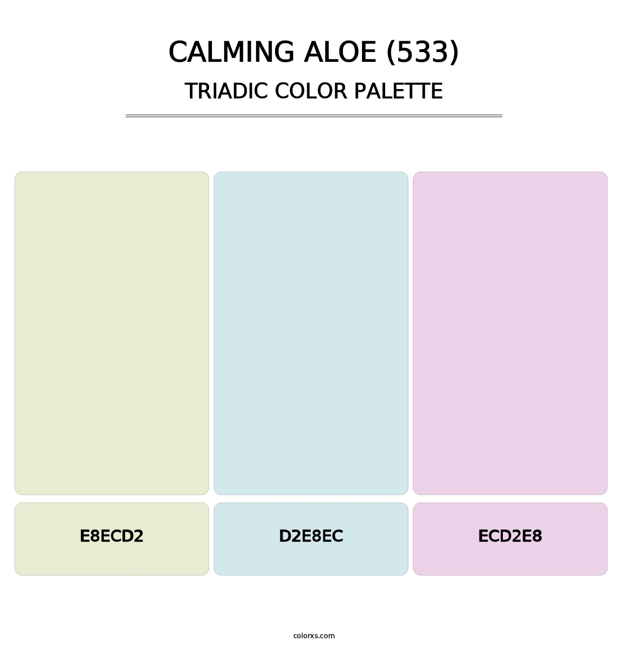 Calming Aloe (533) - Triadic Color Palette