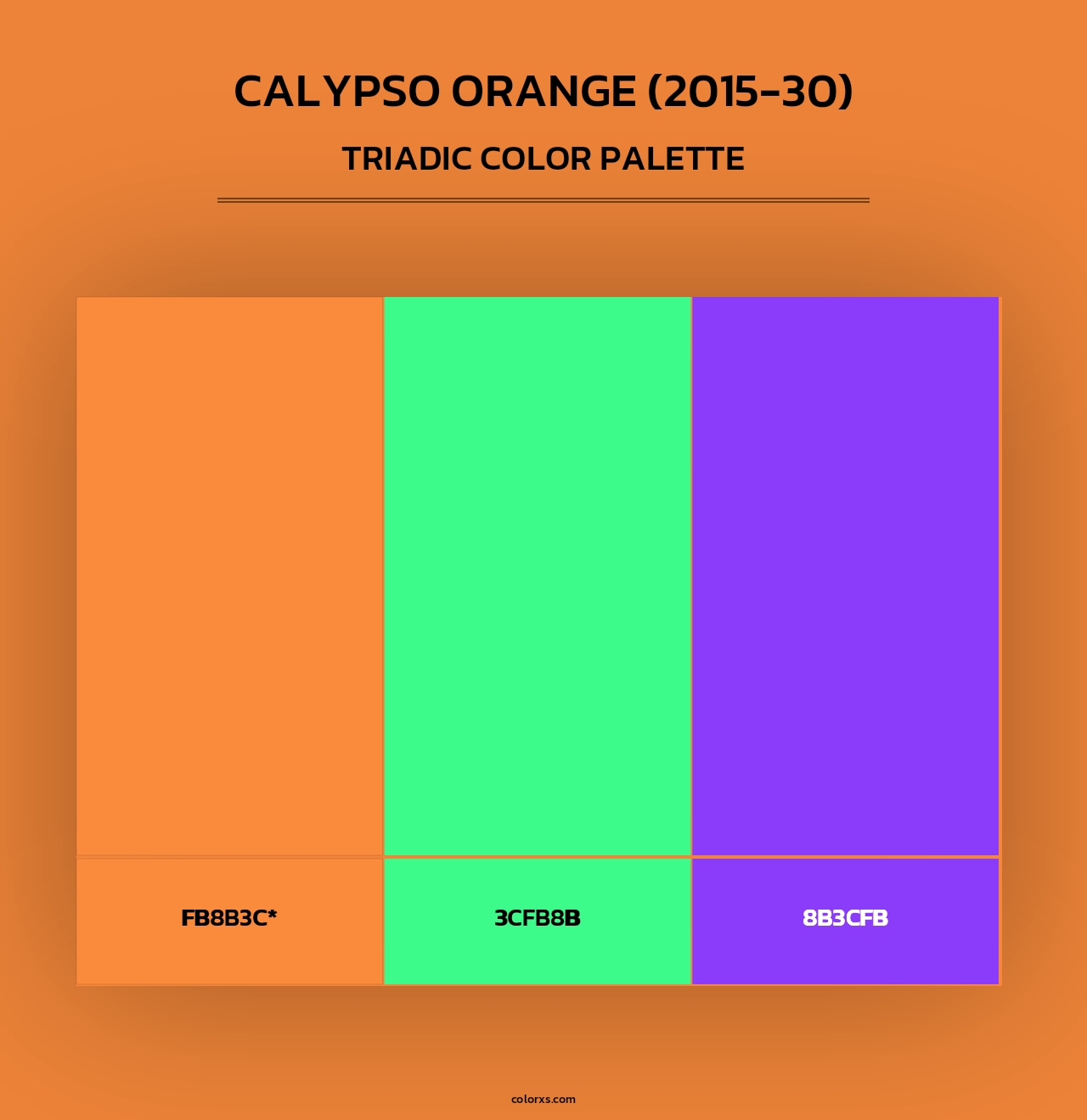 Calypso Orange (2015-30) - Triadic Color Palette