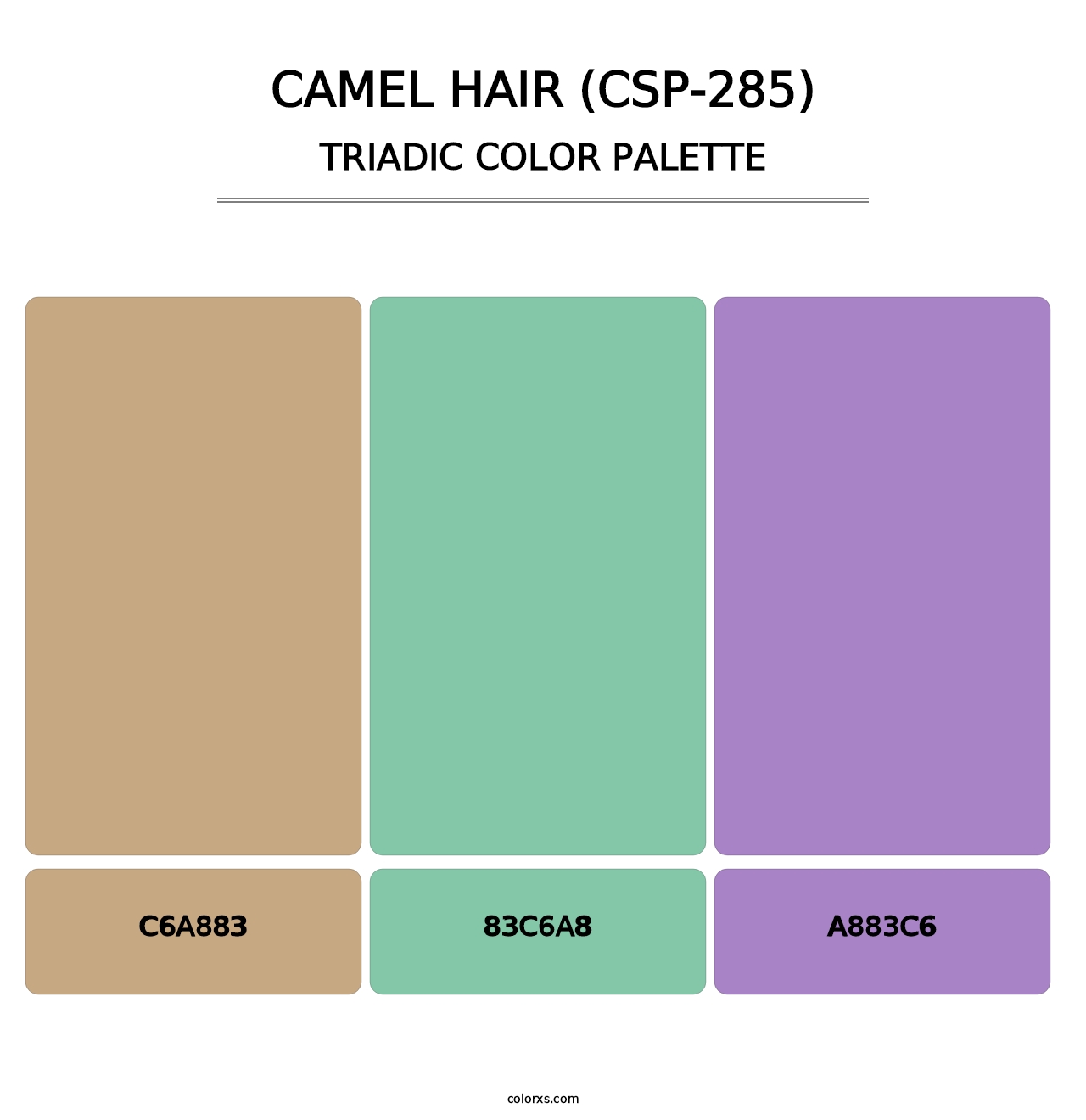 Camel Hair (CSP-285) - Triadic Color Palette