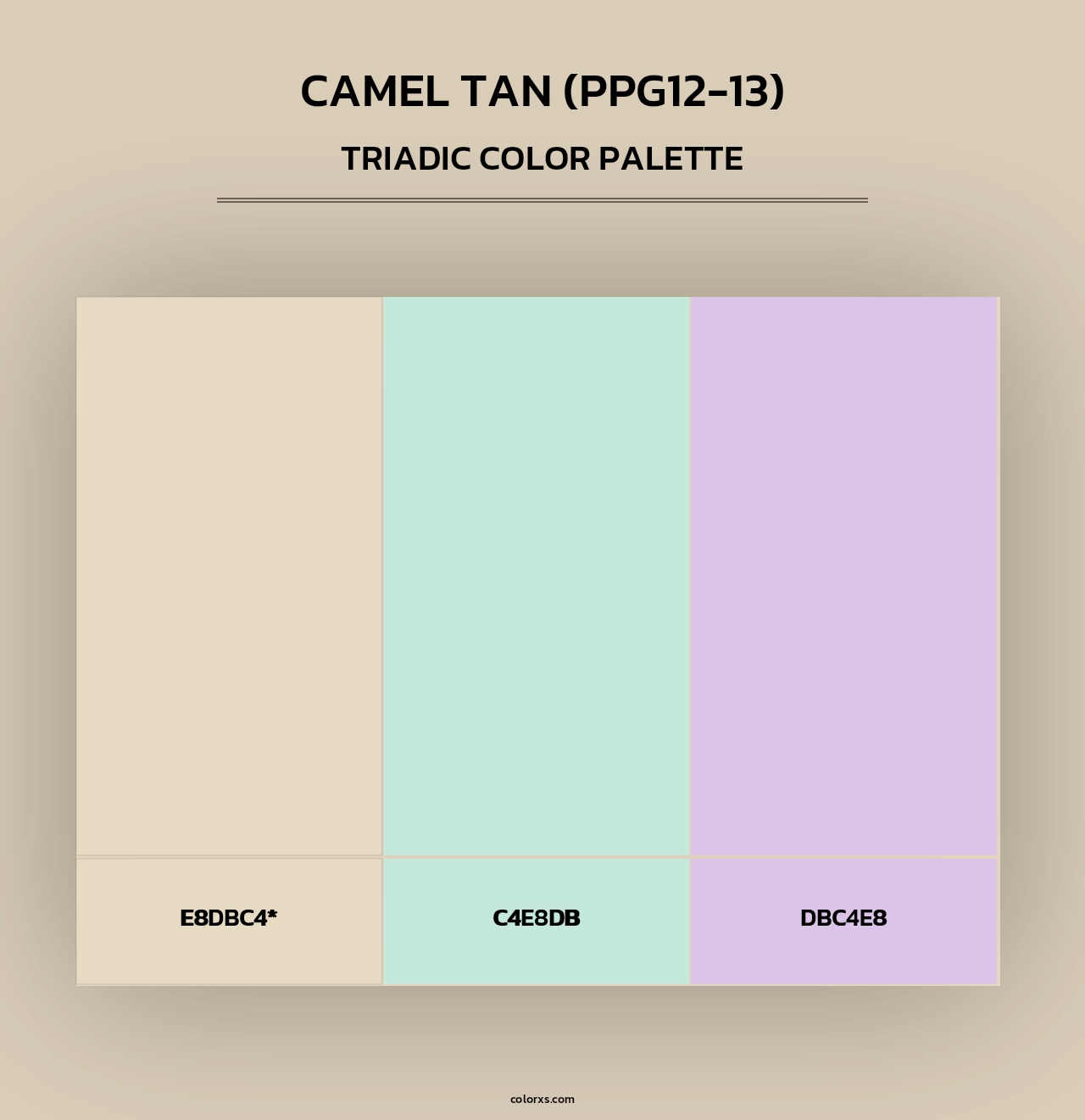 Camel Tan (PPG12-13) - Triadic Color Palette