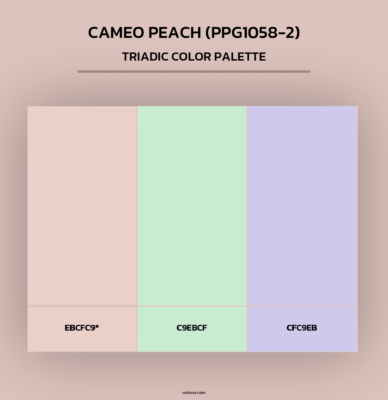 Cameo Peach (PPG1058-2) - Triadic Color Palette