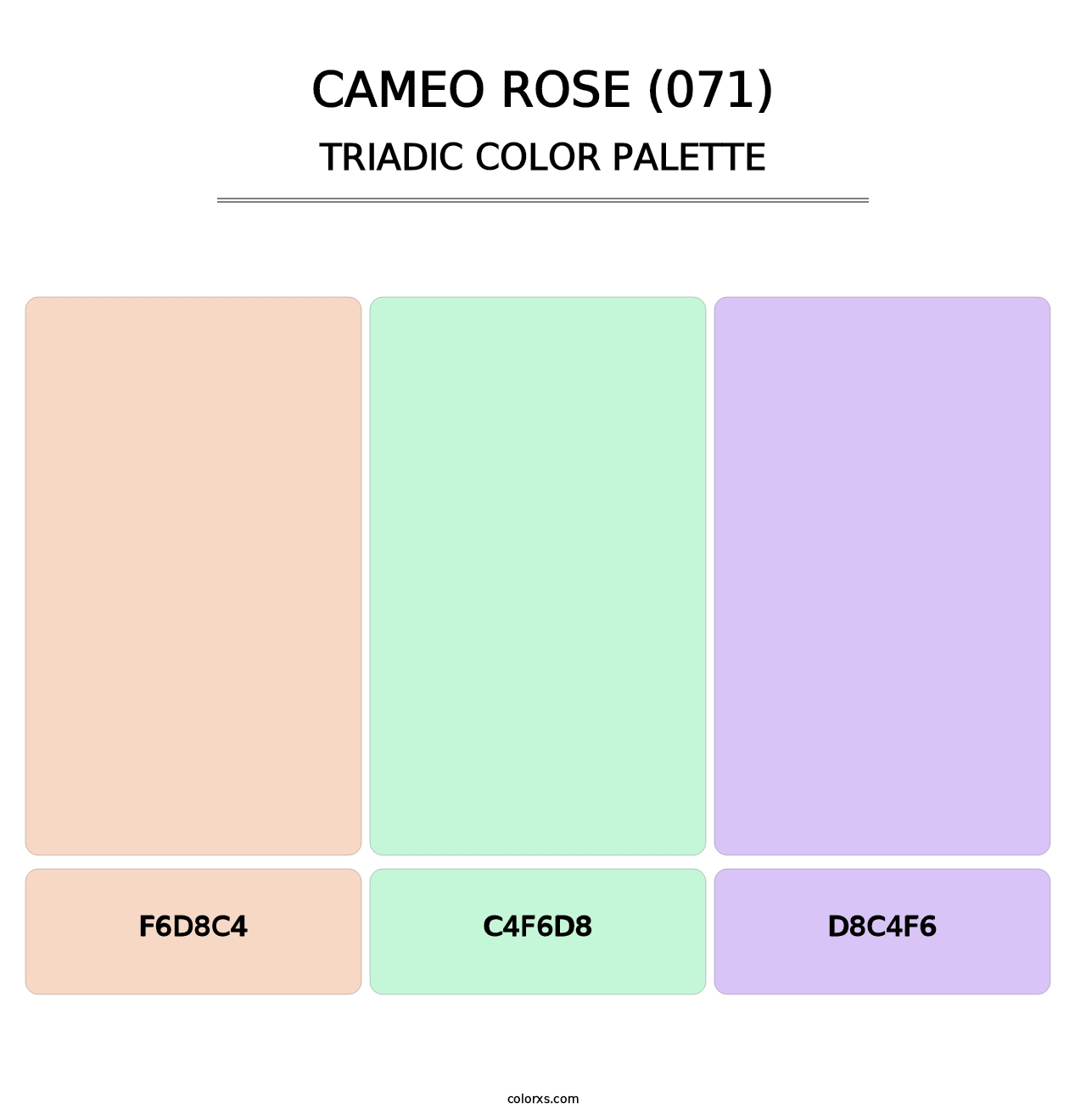 Cameo Rose (071) - Triadic Color Palette