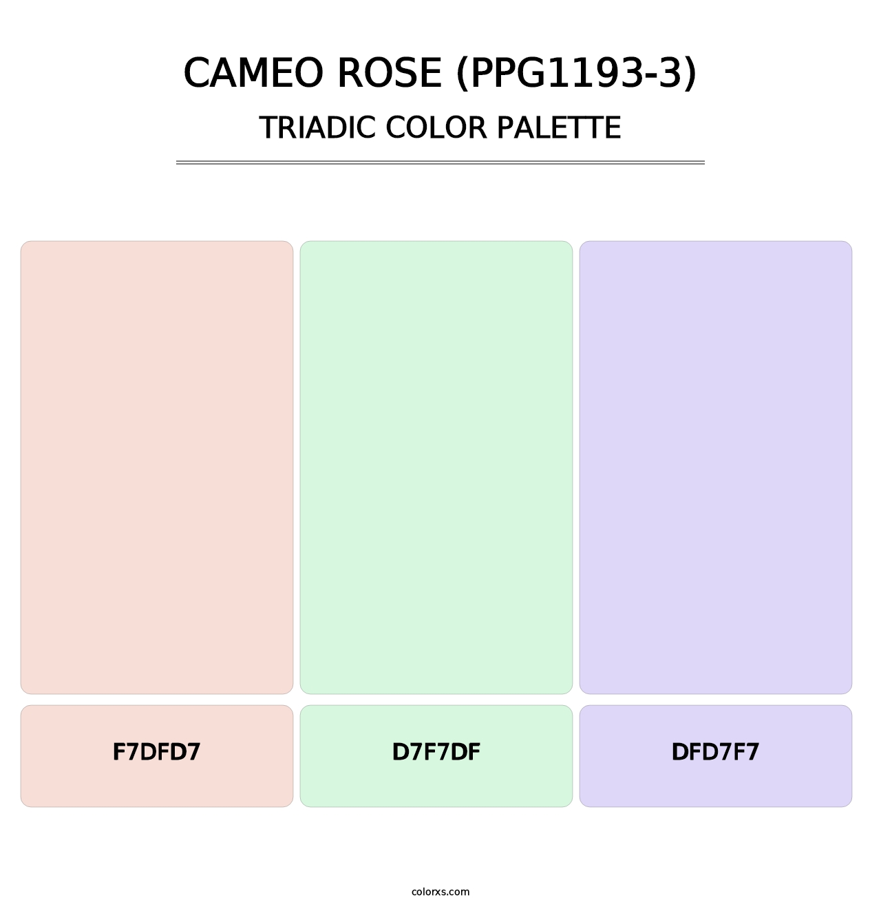 Cameo Rose (PPG1193-3) - Triadic Color Palette