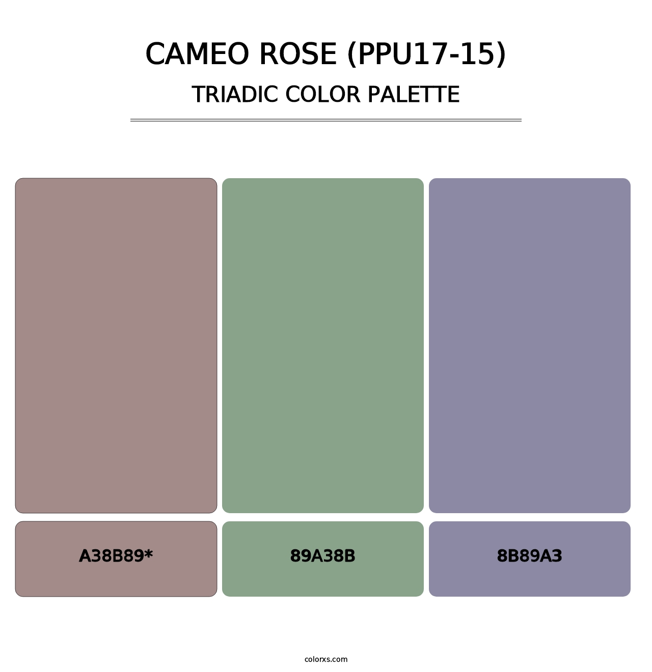 Cameo Rose (PPU17-15) - Triadic Color Palette