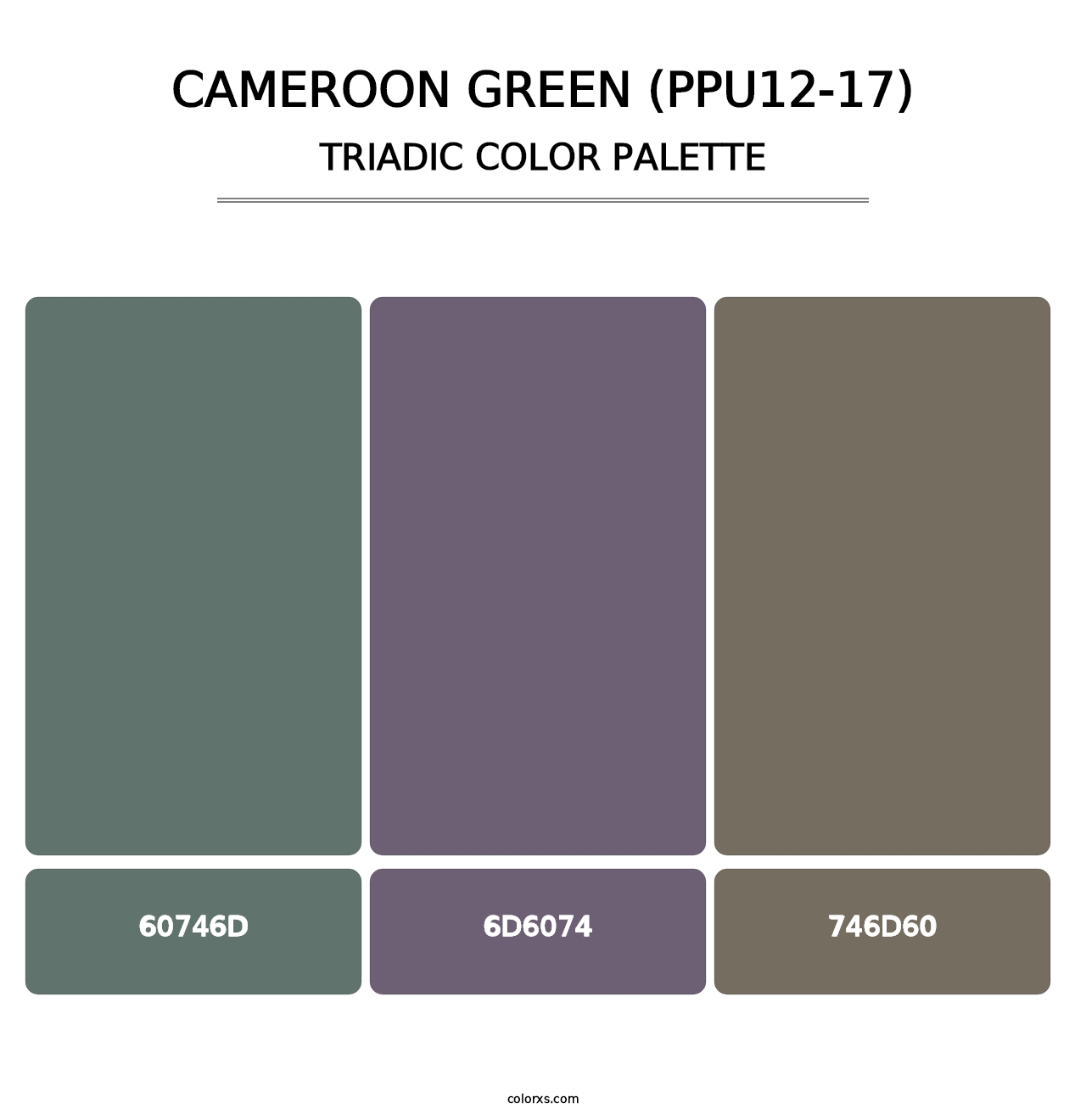 Cameroon Green (PPU12-17) - Triadic Color Palette