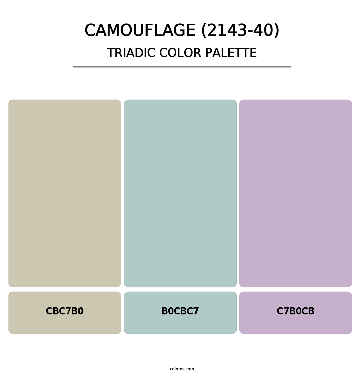 Camouflage (2143-40) - Triadic Color Palette