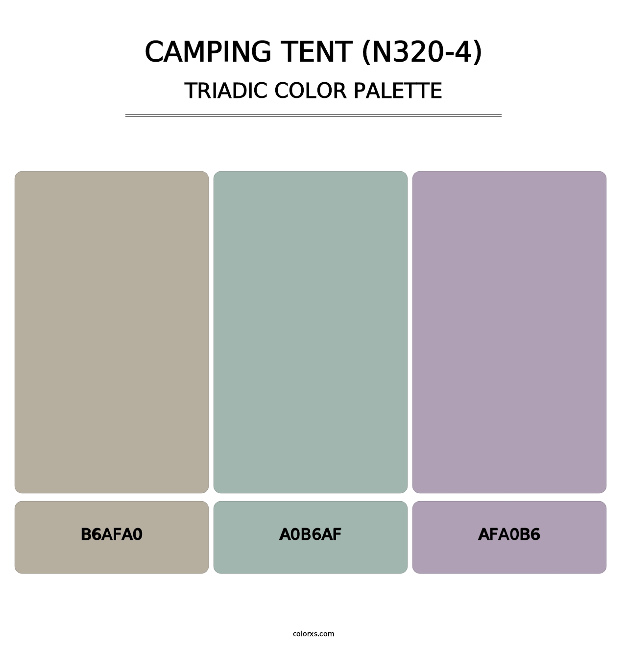 Camping Tent (N320-4) - Triadic Color Palette