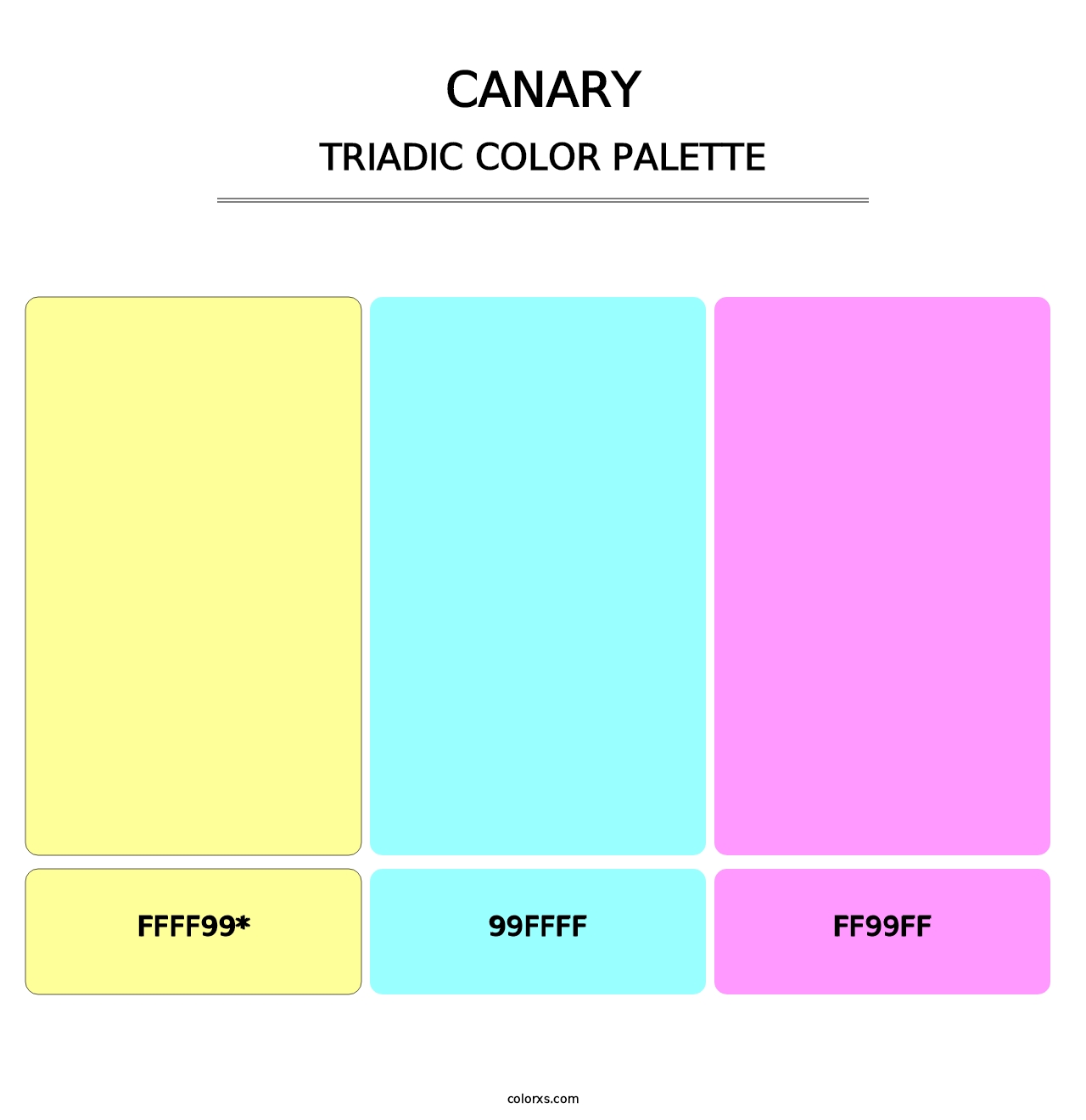 Canary - Triadic Color Palette