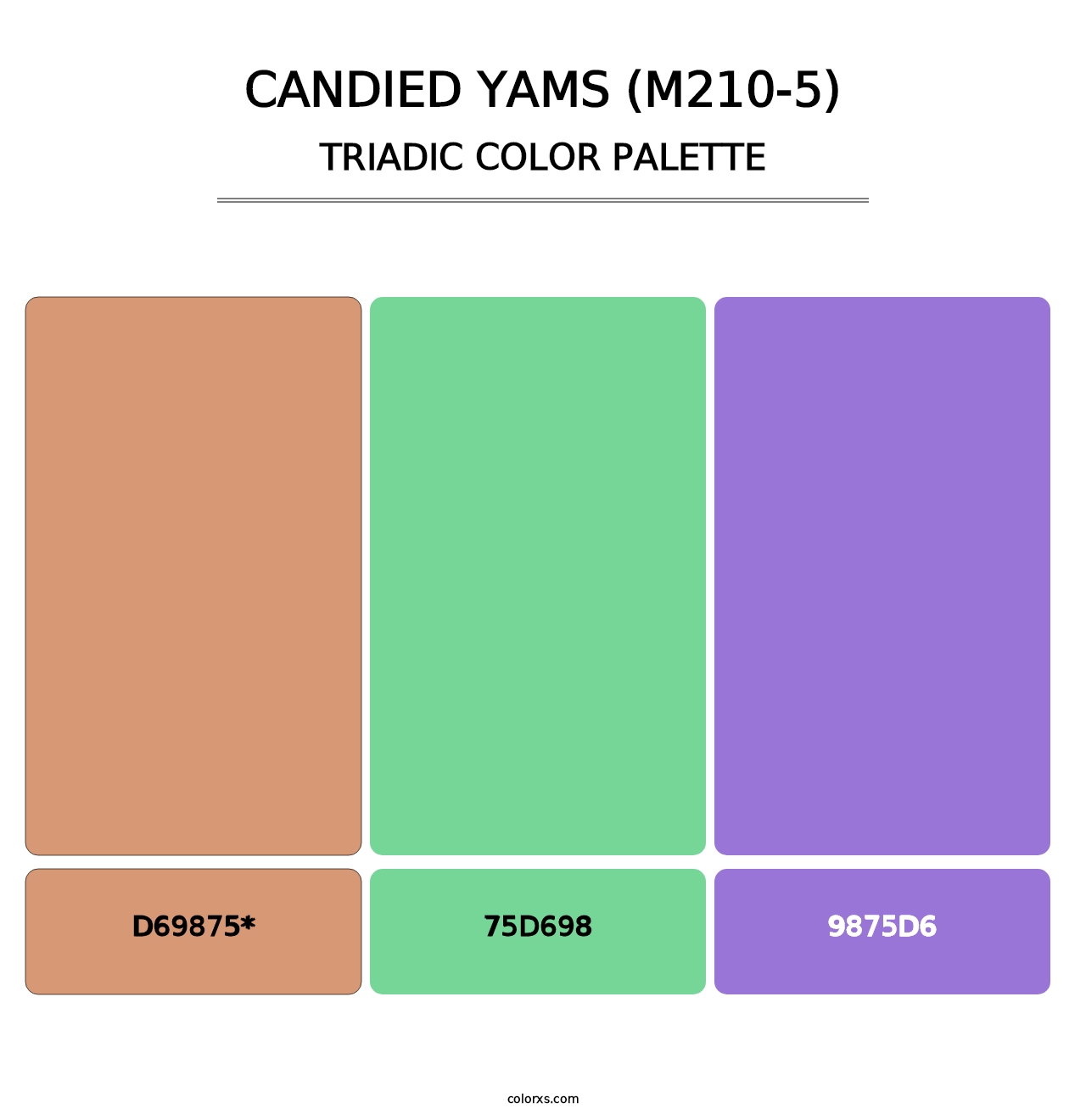 Candied Yams (M210-5) - Triadic Color Palette