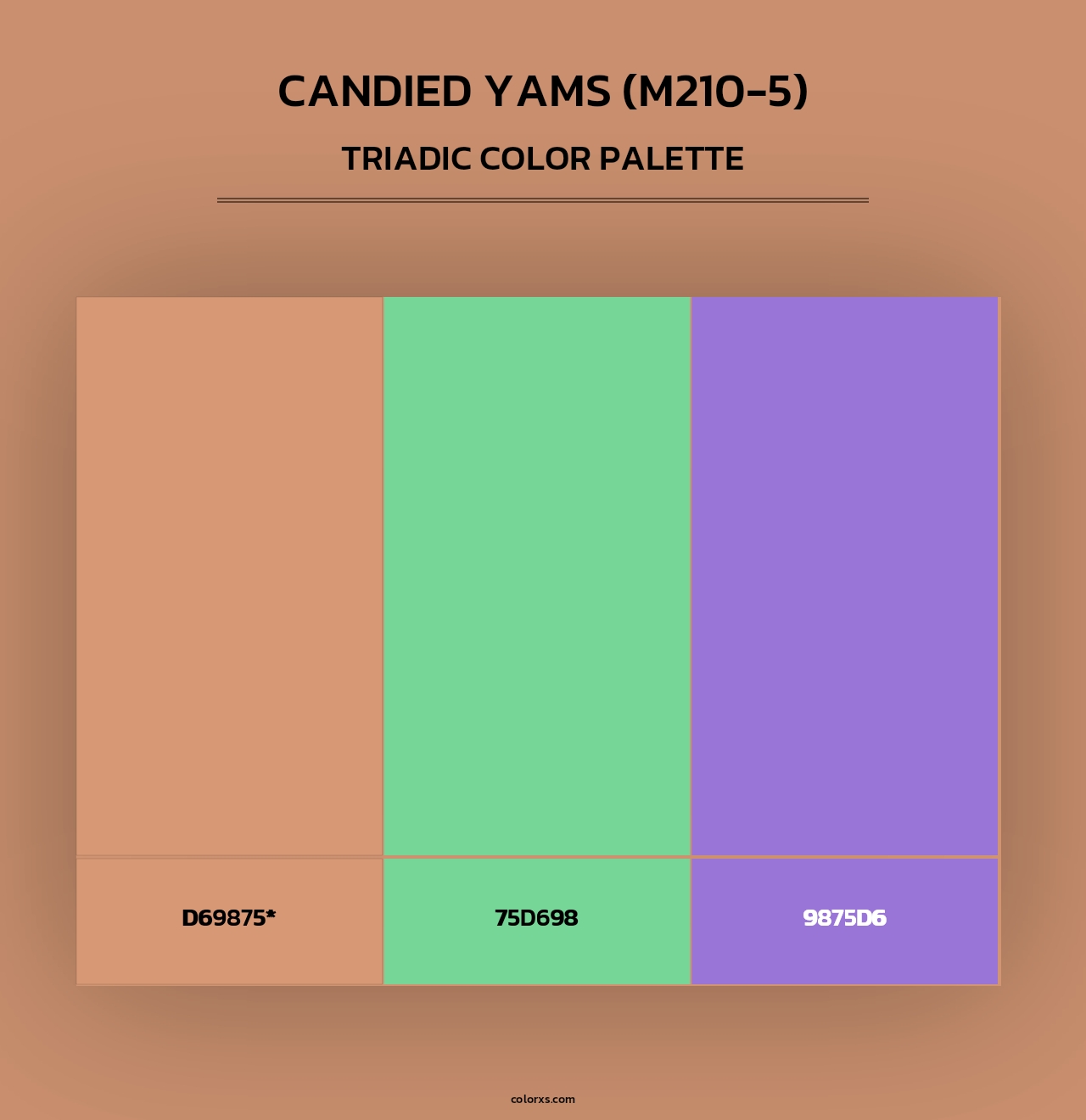 Candied Yams (M210-5) - Triadic Color Palette