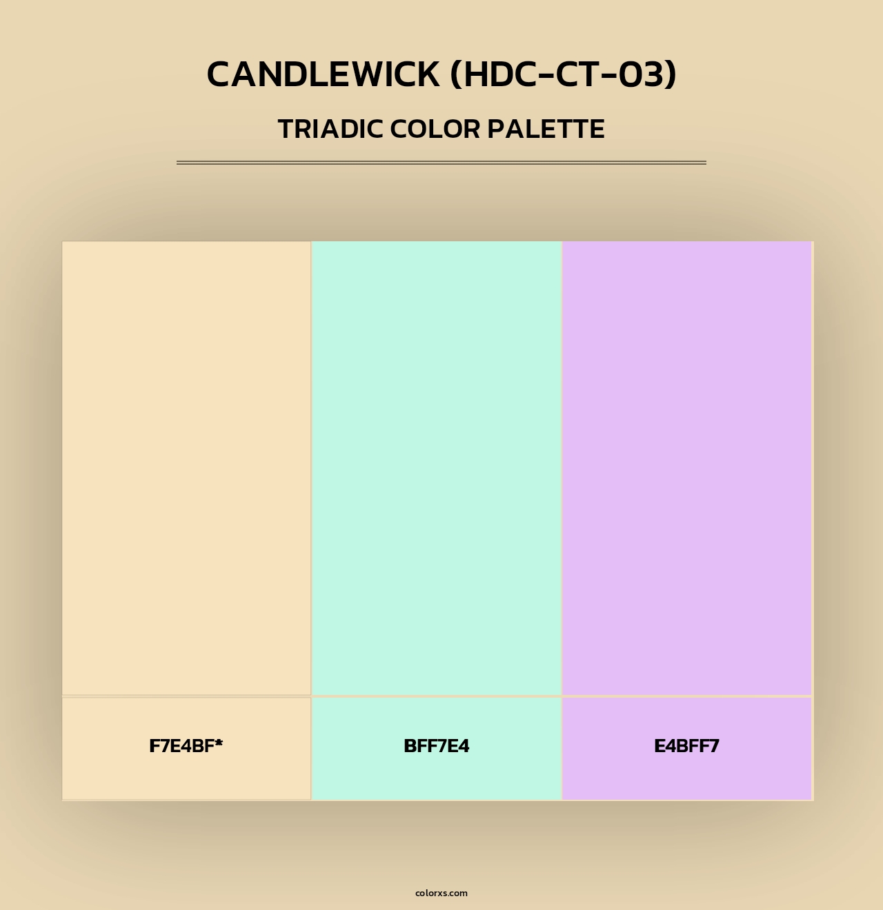 Candlewick (HDC-CT-03) - Triadic Color Palette