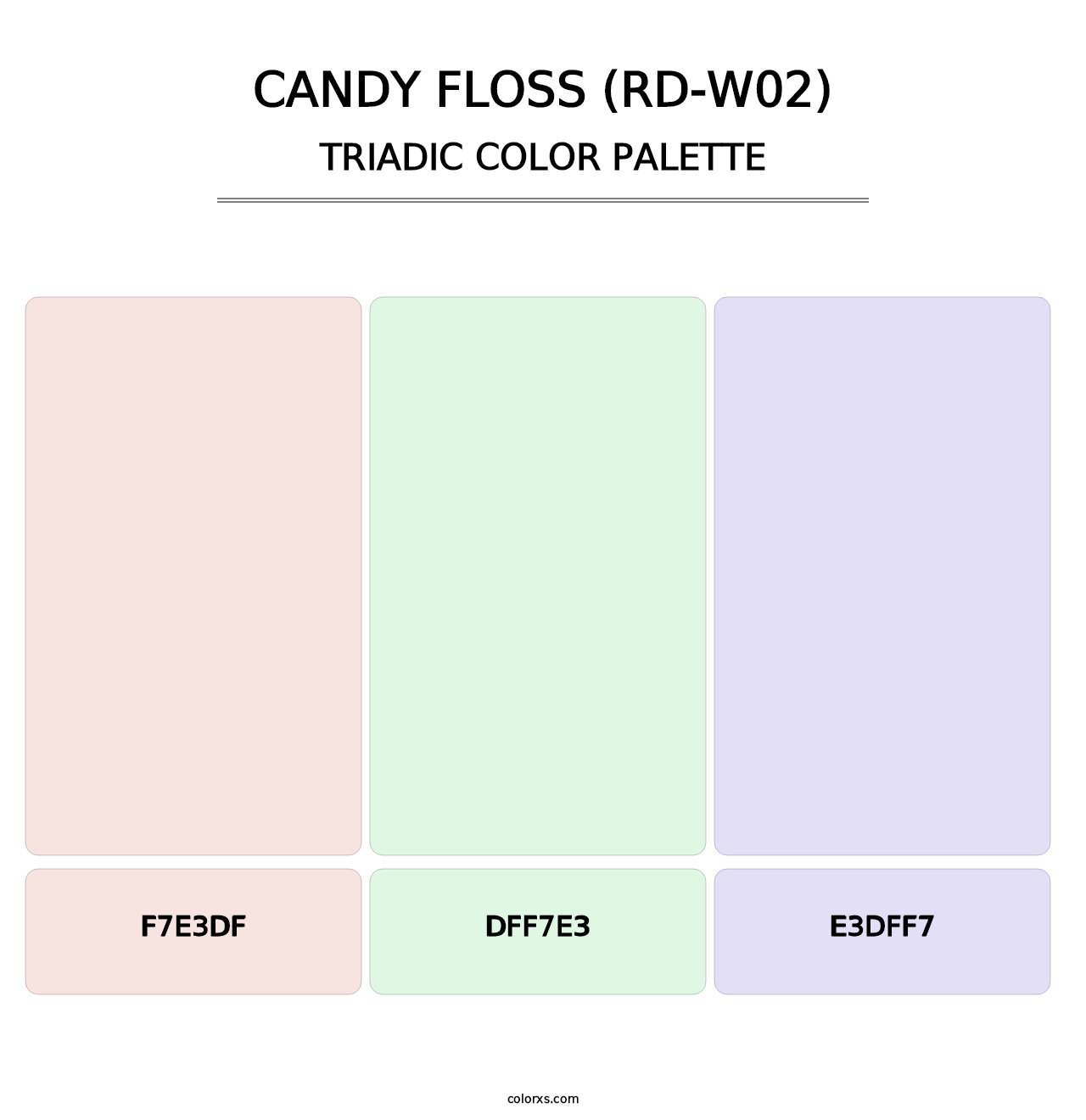Candy Floss (RD-W02) - Triadic Color Palette