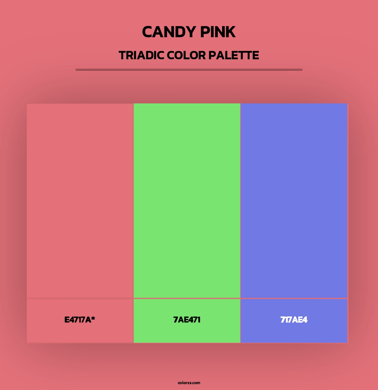 Candy pink - Triadic Color Palette