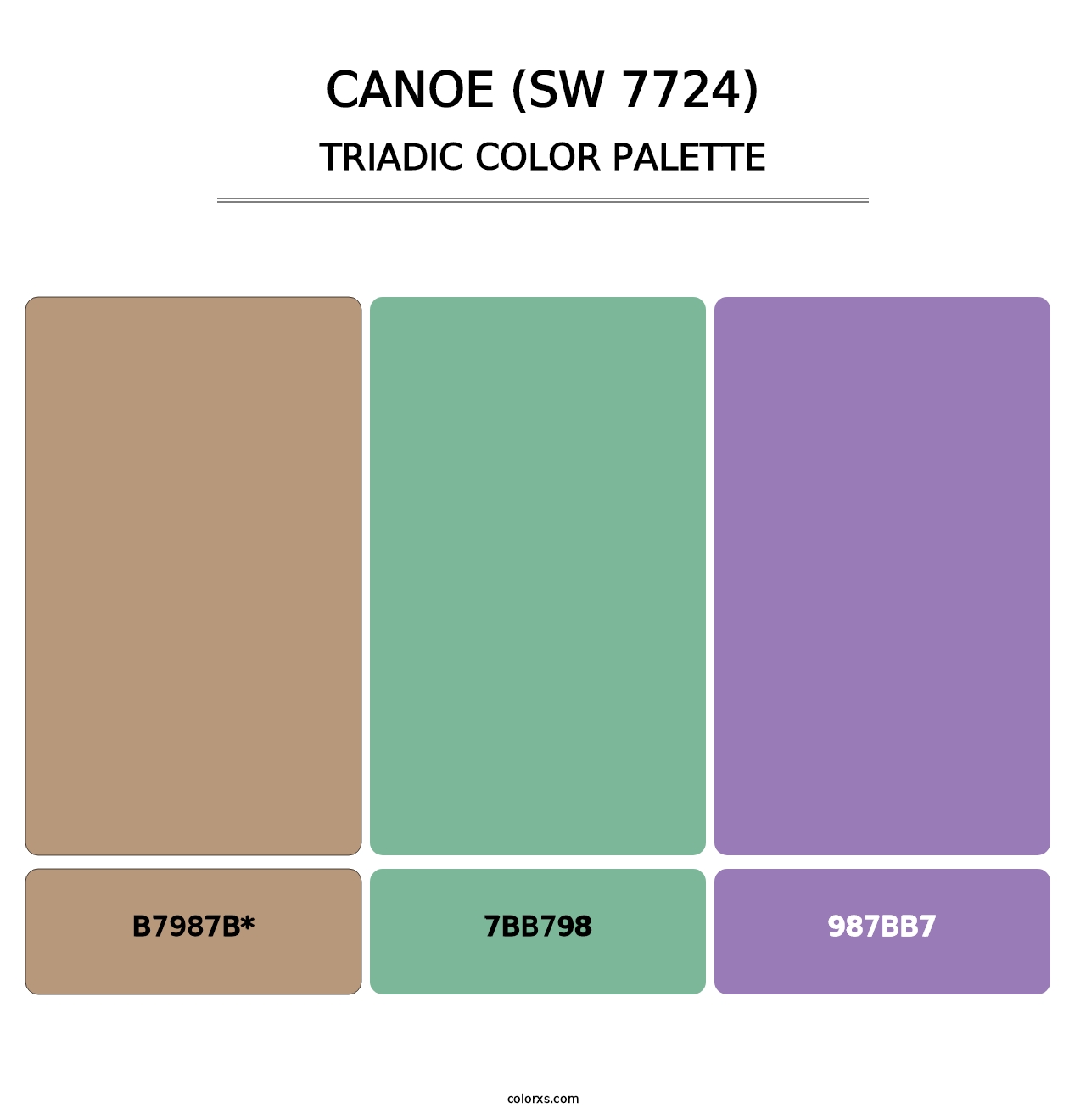 Canoe (SW 7724) - Triadic Color Palette