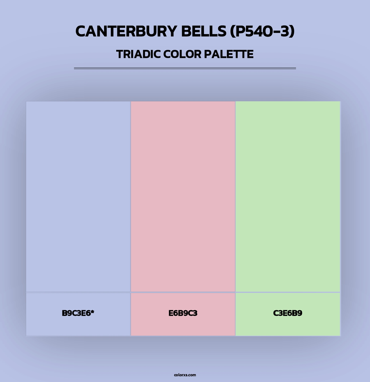 Canterbury Bells (P540-3) - Triadic Color Palette