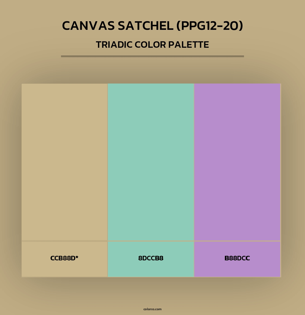 Canvas Satchel (PPG12-20) - Triadic Color Palette
