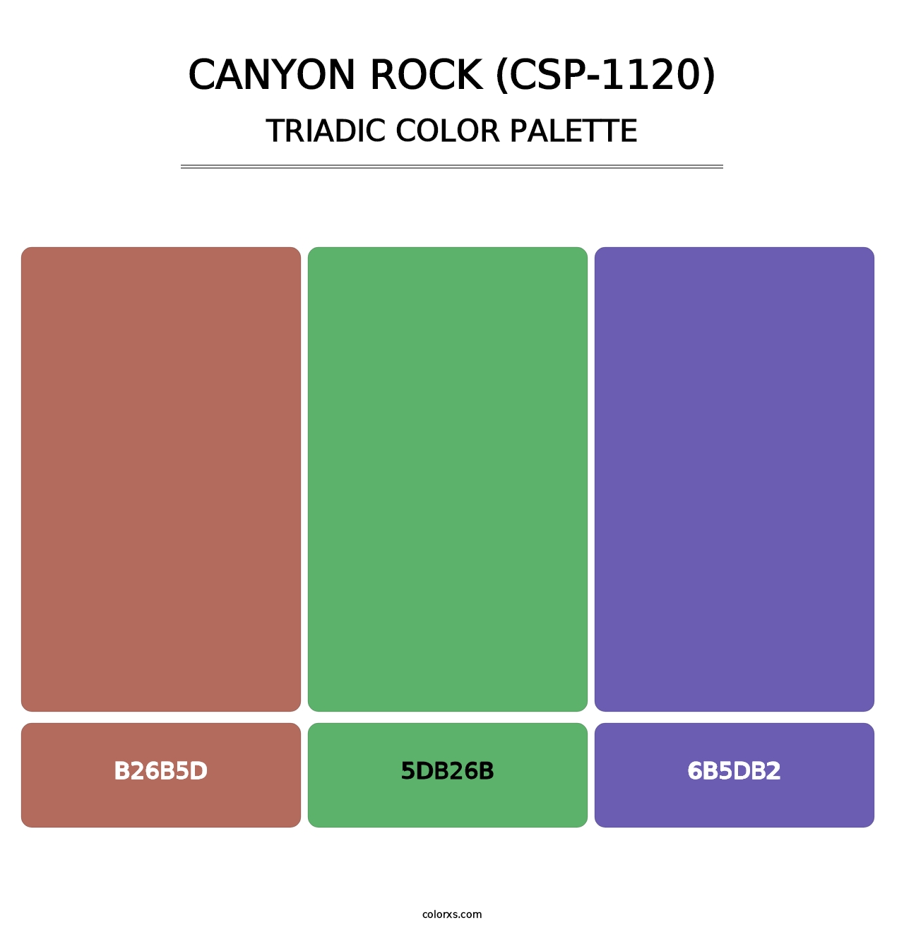 Canyon Rock (CSP-1120) - Triadic Color Palette