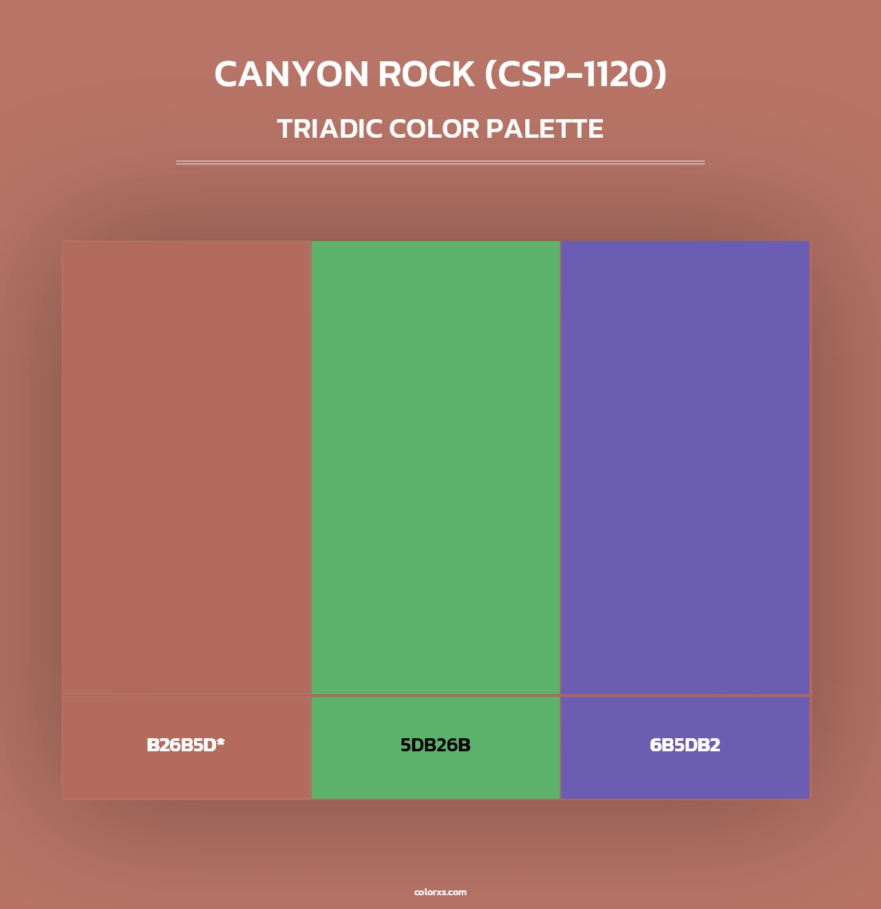 Canyon Rock (CSP-1120) - Triadic Color Palette