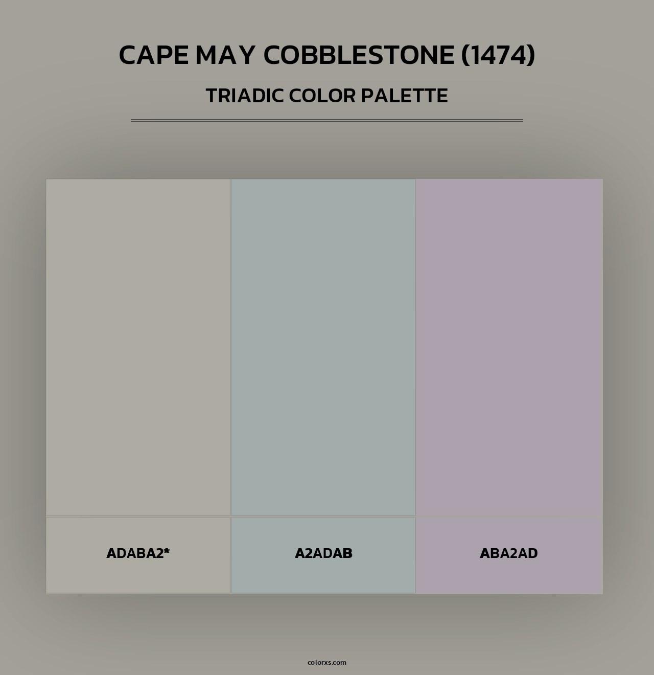 Cape May Cobblestone (1474) - Triadic Color Palette