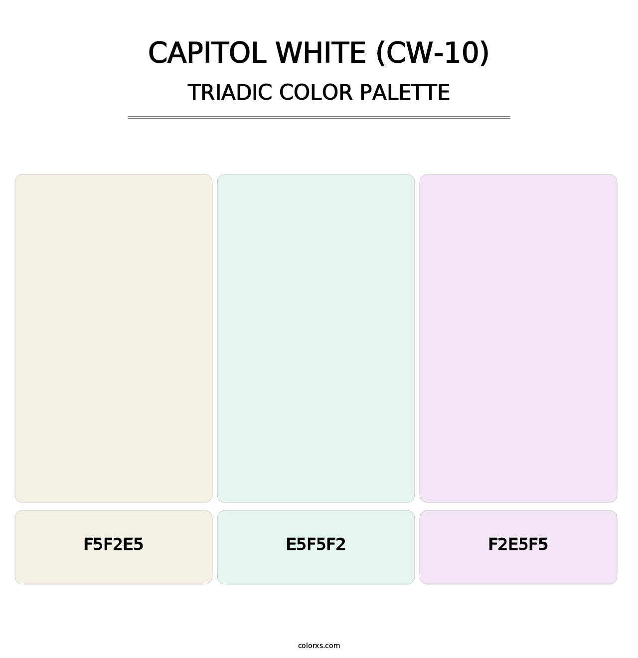 Capitol White (CW-10) - Triadic Color Palette