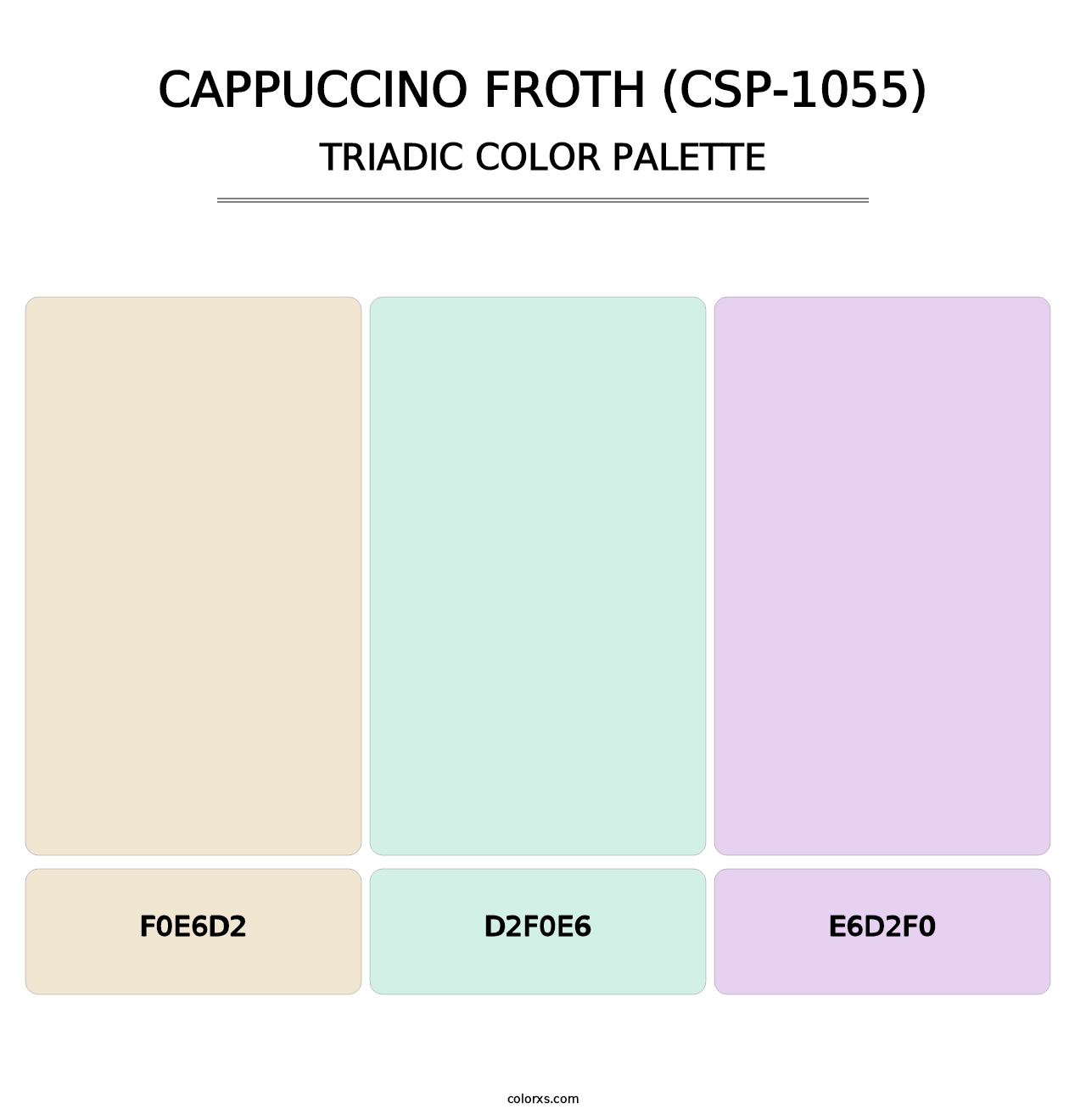 Cappuccino Froth (CSP-1055) - Triadic Color Palette