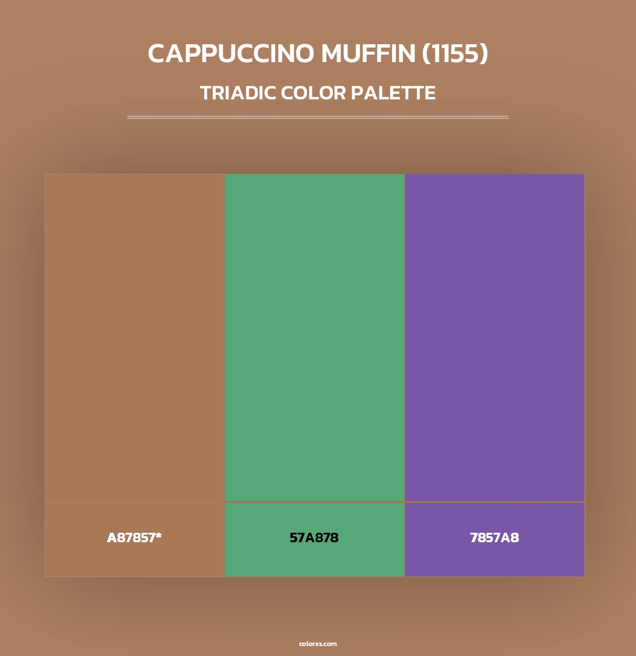 Cappuccino Muffin (1155) - Triadic Color Palette