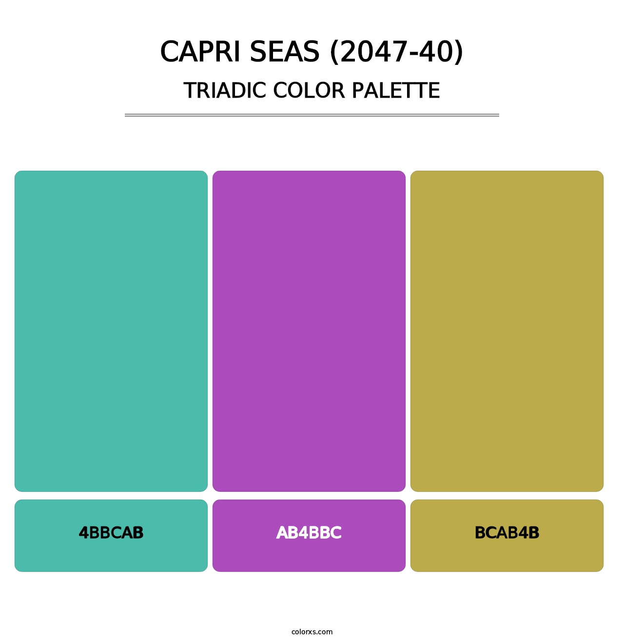 Capri Seas (2047-40) - Triadic Color Palette